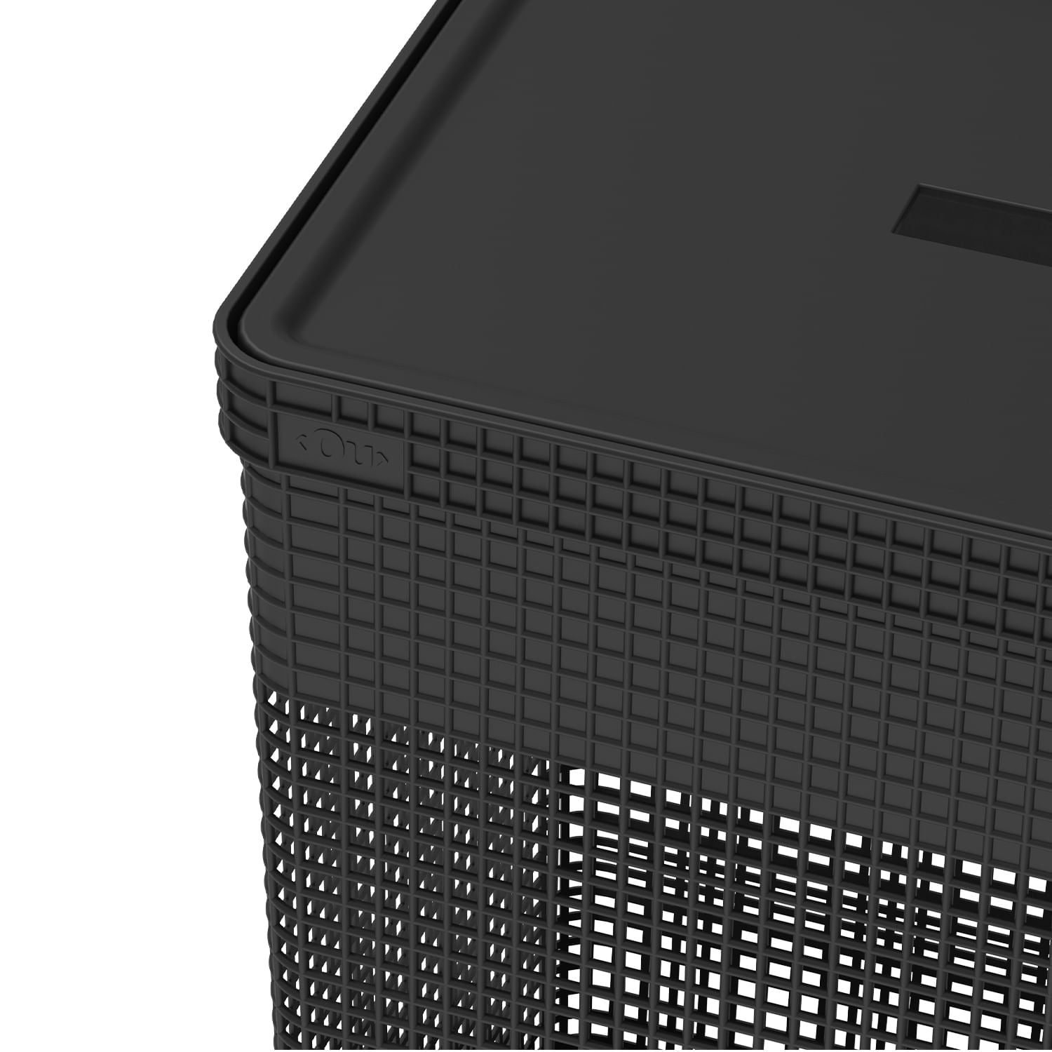 Cesto de roupas Ou 49L com tampa Linha Grid
