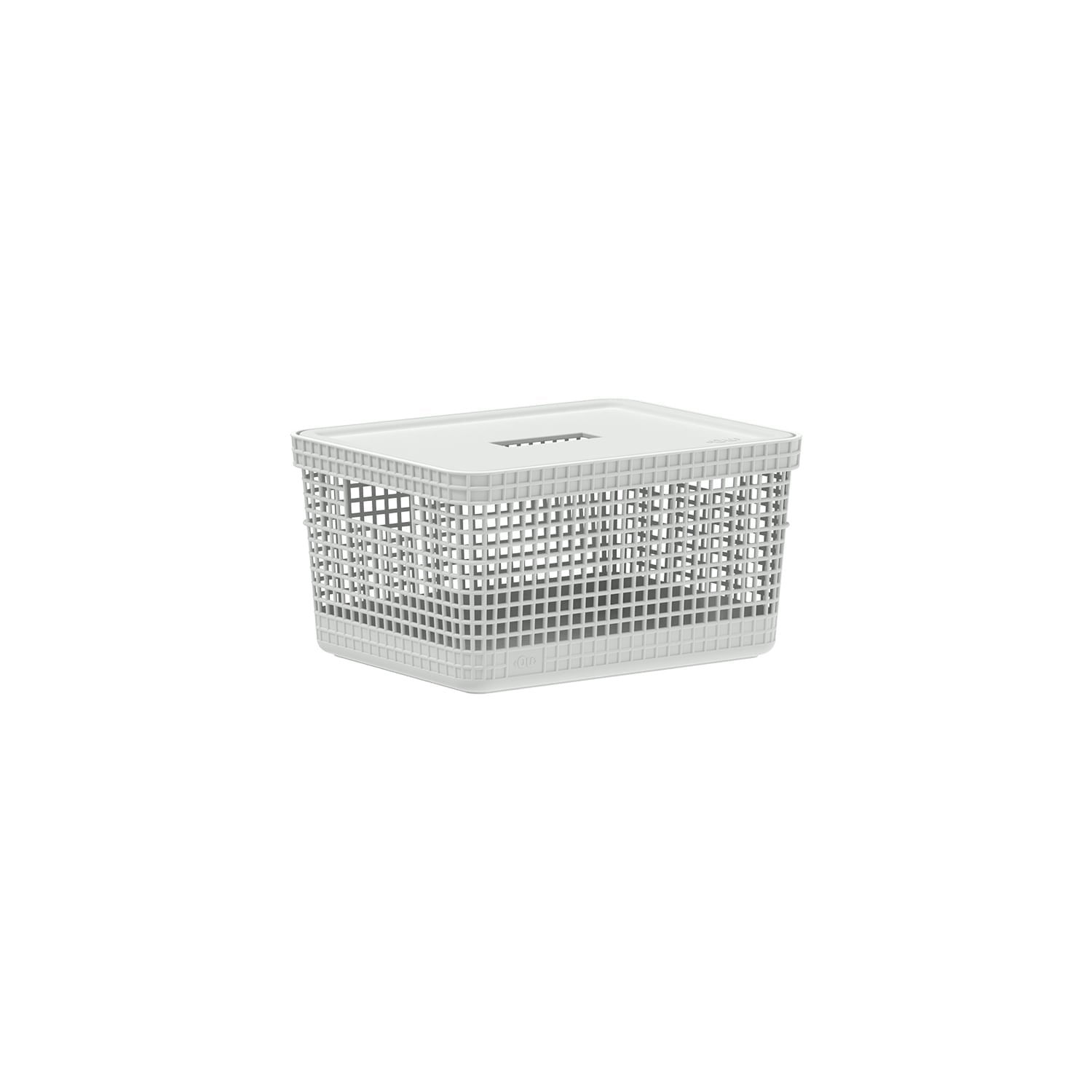 Cesto organizador Ou 8L com tampa Linha Grid