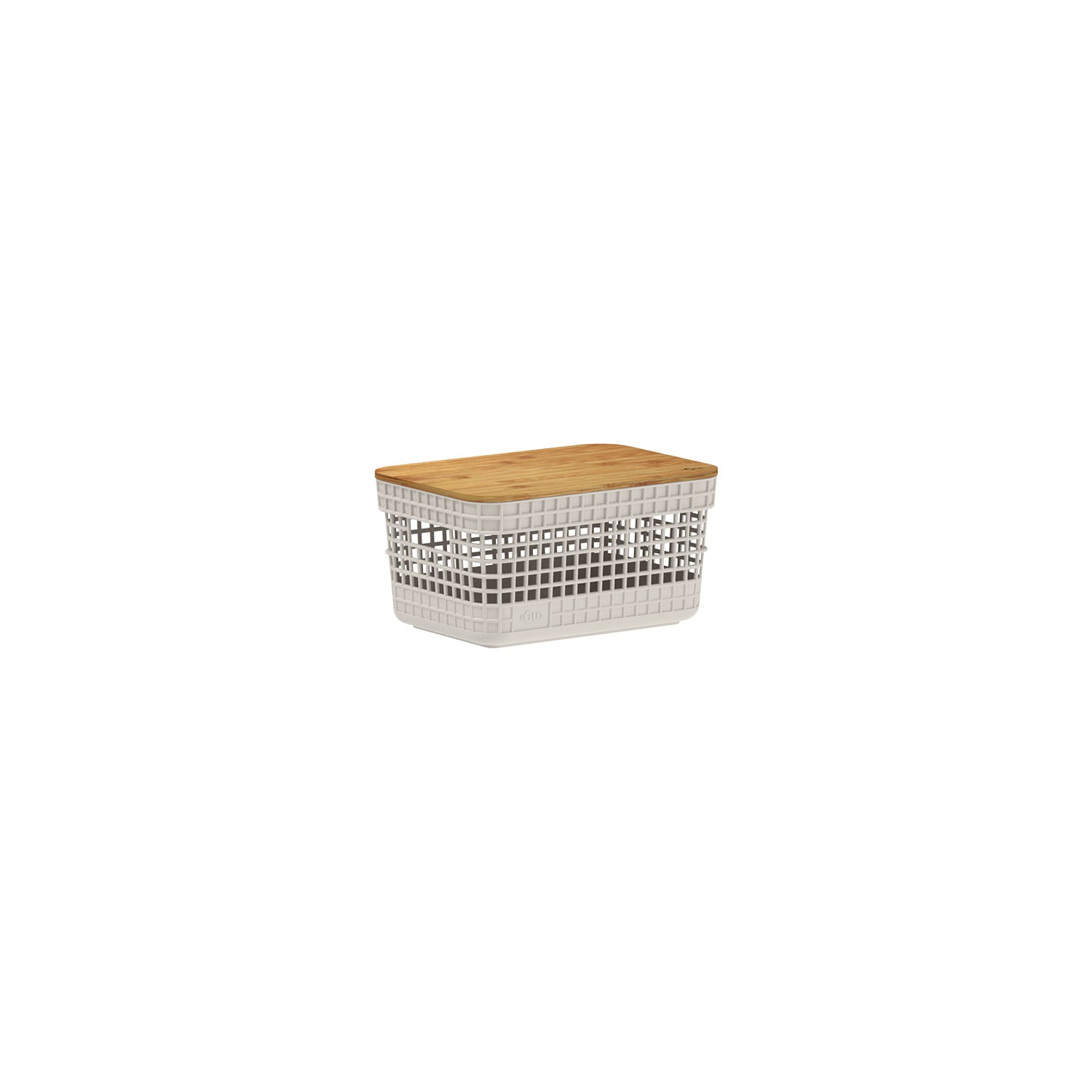 Cesto organizador Ou 2,5L com tampa de bambu Linha Grid