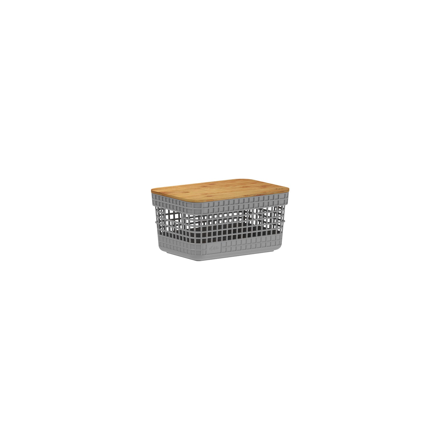 Cesto organizador Ou 2,5L com tampa de bambu Linha Grid