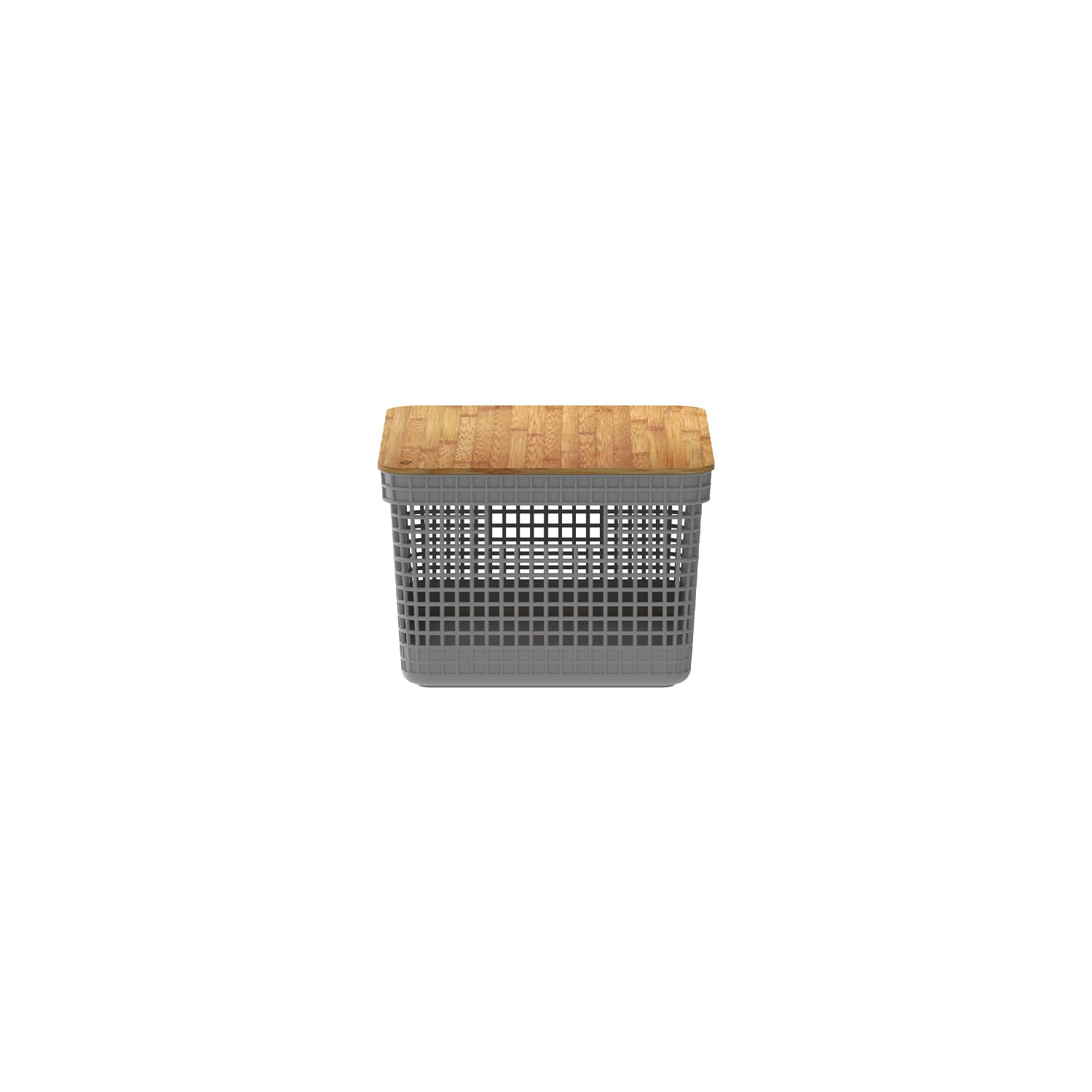 Cesto organizador Ou 8L com tampa de bambu Linha Grid