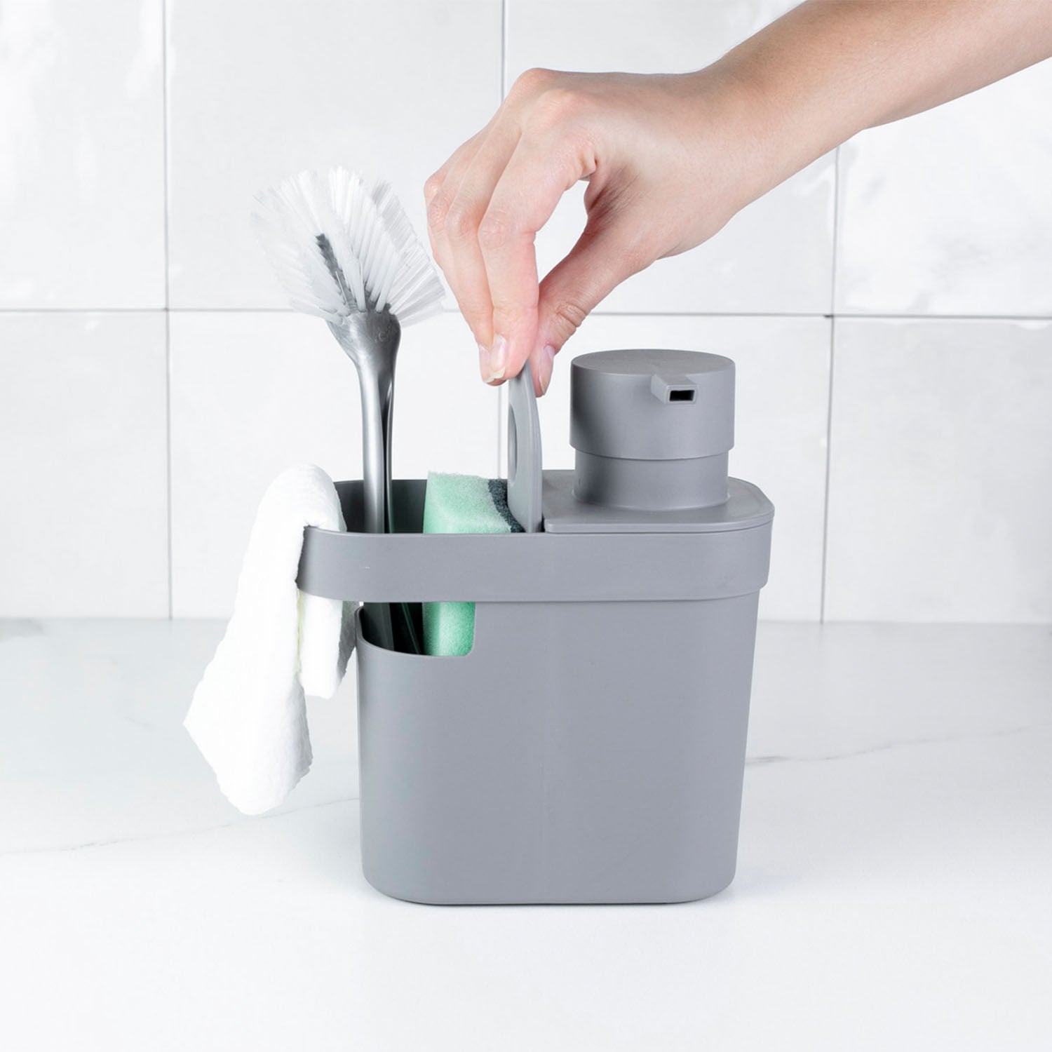Dispenser para detergente e organizador de pia Ou 650ml Linha Trium