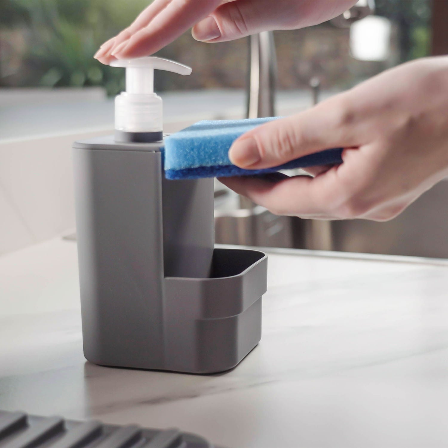 Dispenser para detergente e esponja compact Ou 500ml Linha Trium