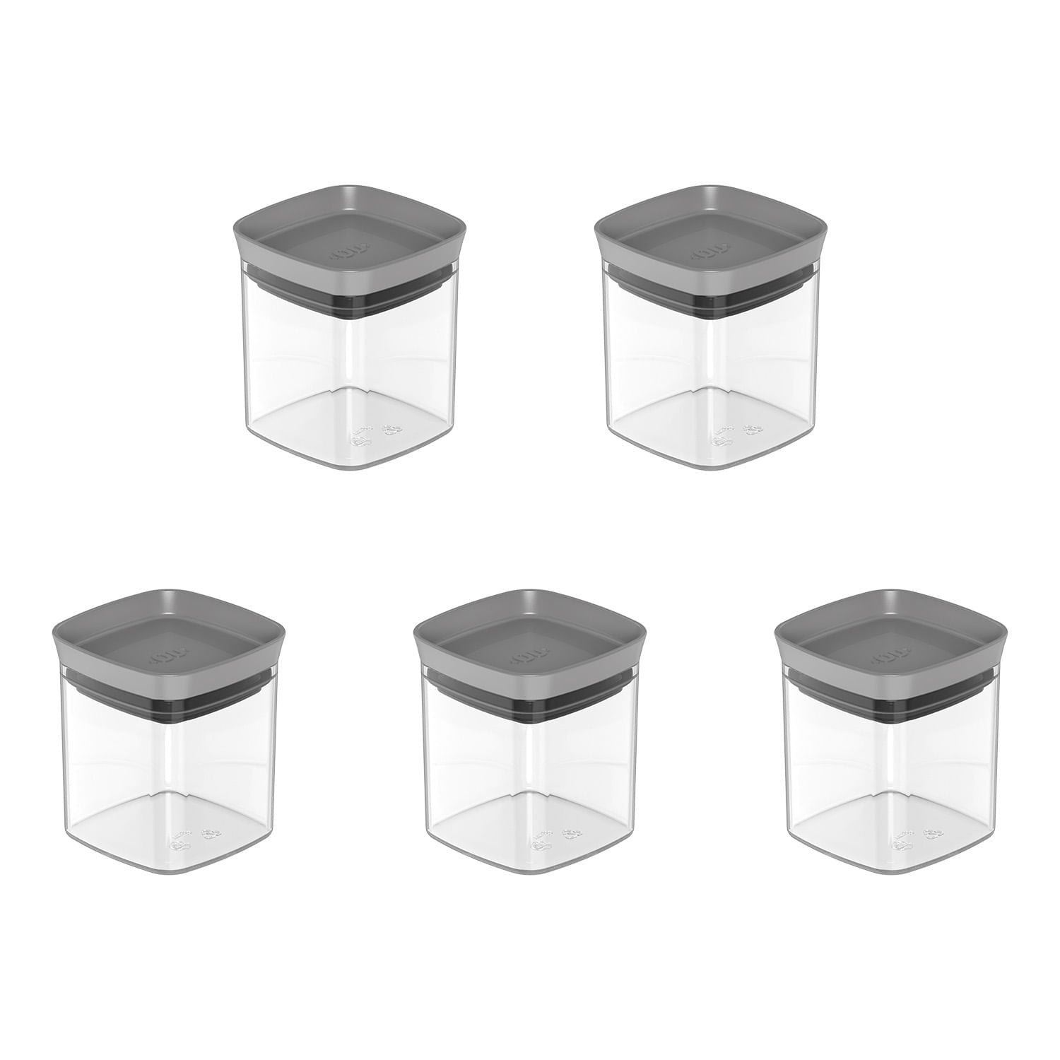 Kit de potes herméticos Ou 5 peças 150ml Linha Block
