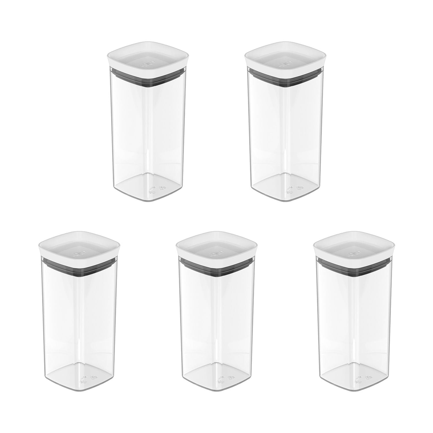 Kit de potes herméticos Ou 5 peças 340ml Linha Block