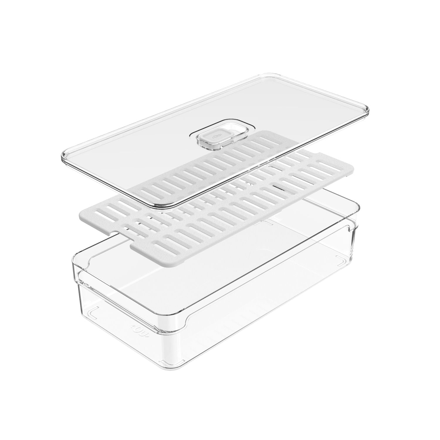 Organizador de geladeira com tampa Ou 2,8L Linha Clear Fresh