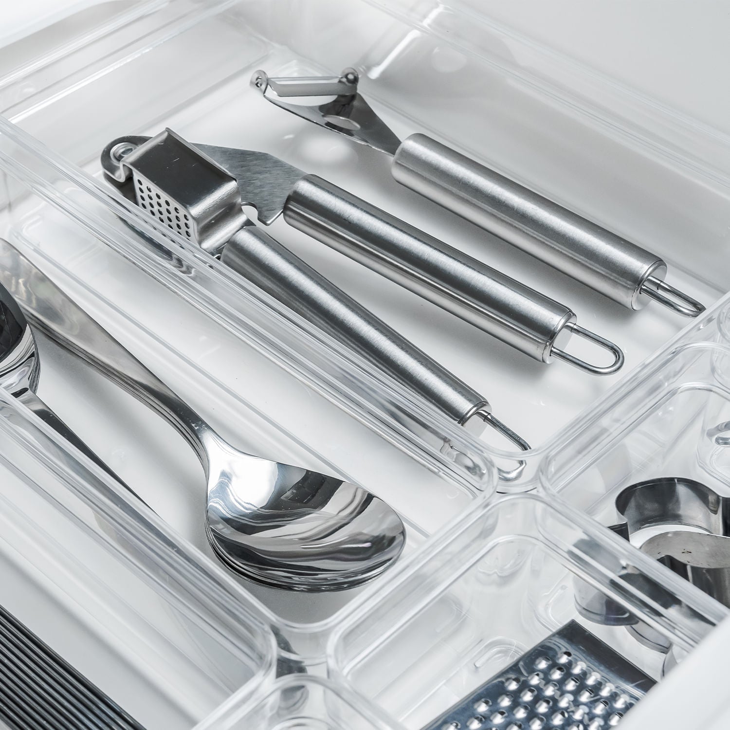 Organizador de gavetas Ou 22,5 x 15 x 5,6 Linha Clear