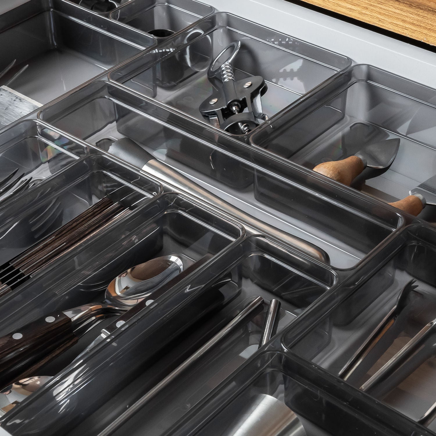 Organizador de gavetas Ou 30 x 7,5 x 5,6 Linha Clear