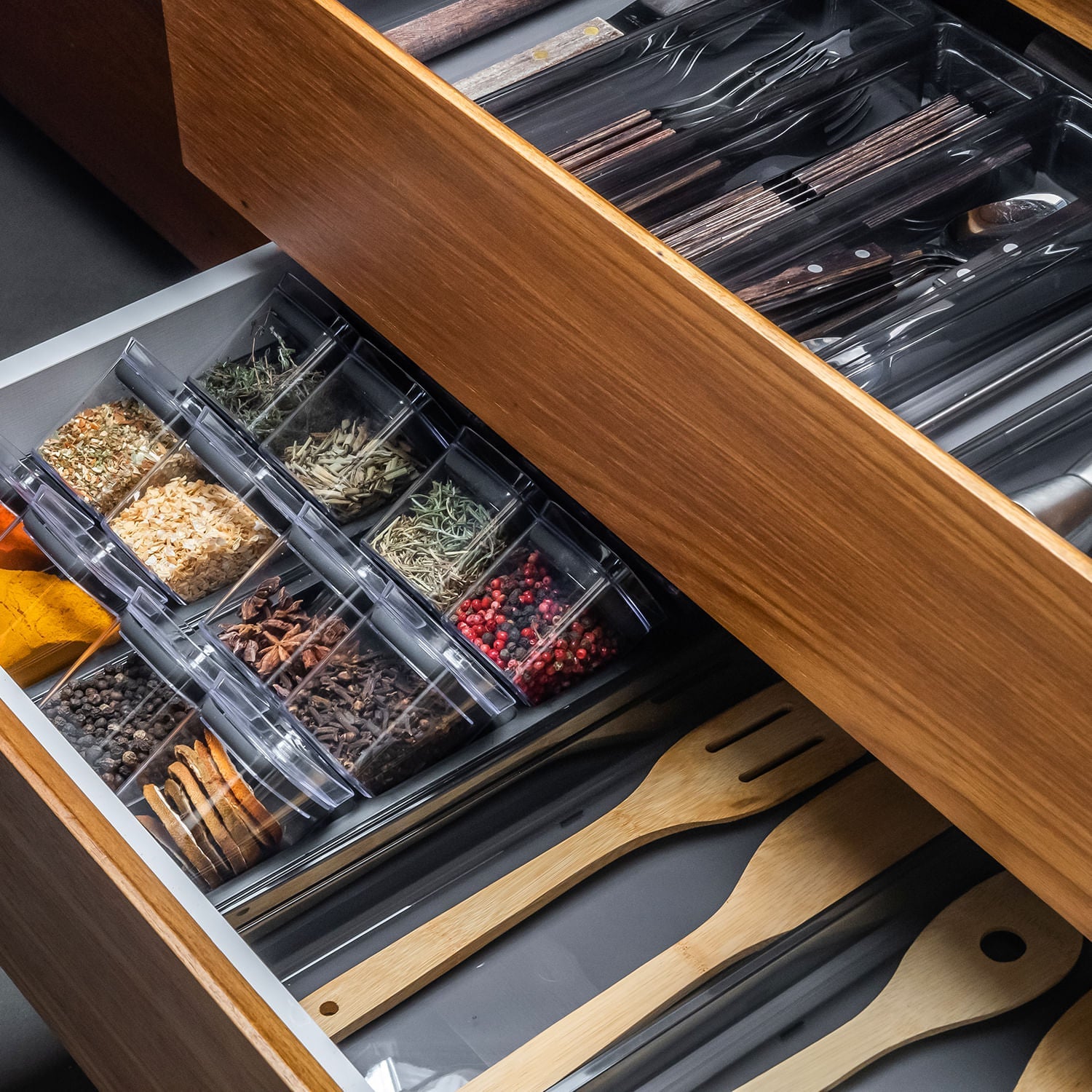 Organizador de gavetas Ou 37,5 x 30 x 5,6 Linha Clear