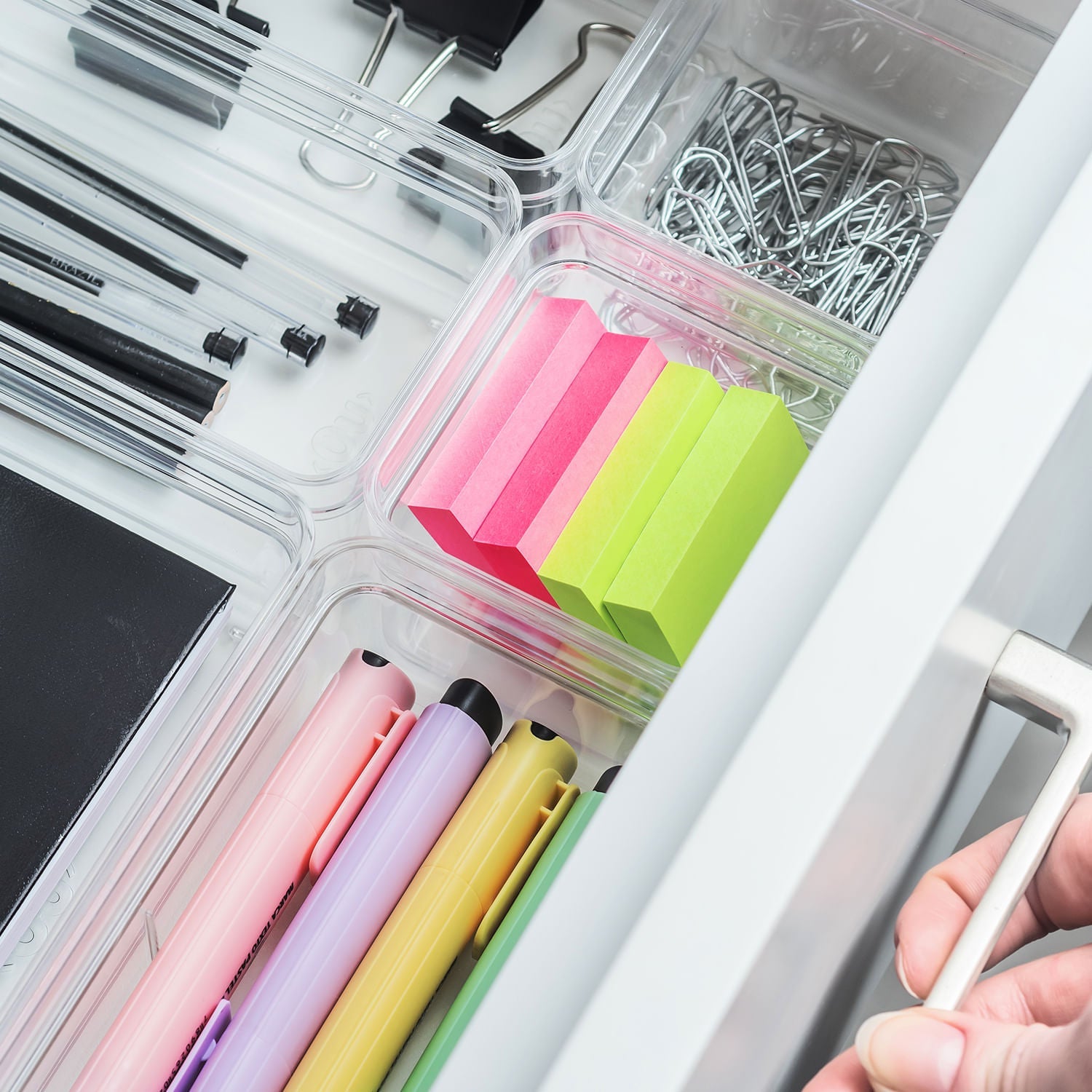 Organizador de gavetas Ou 7,5 x 7,5 x 5,6 Linha Clear