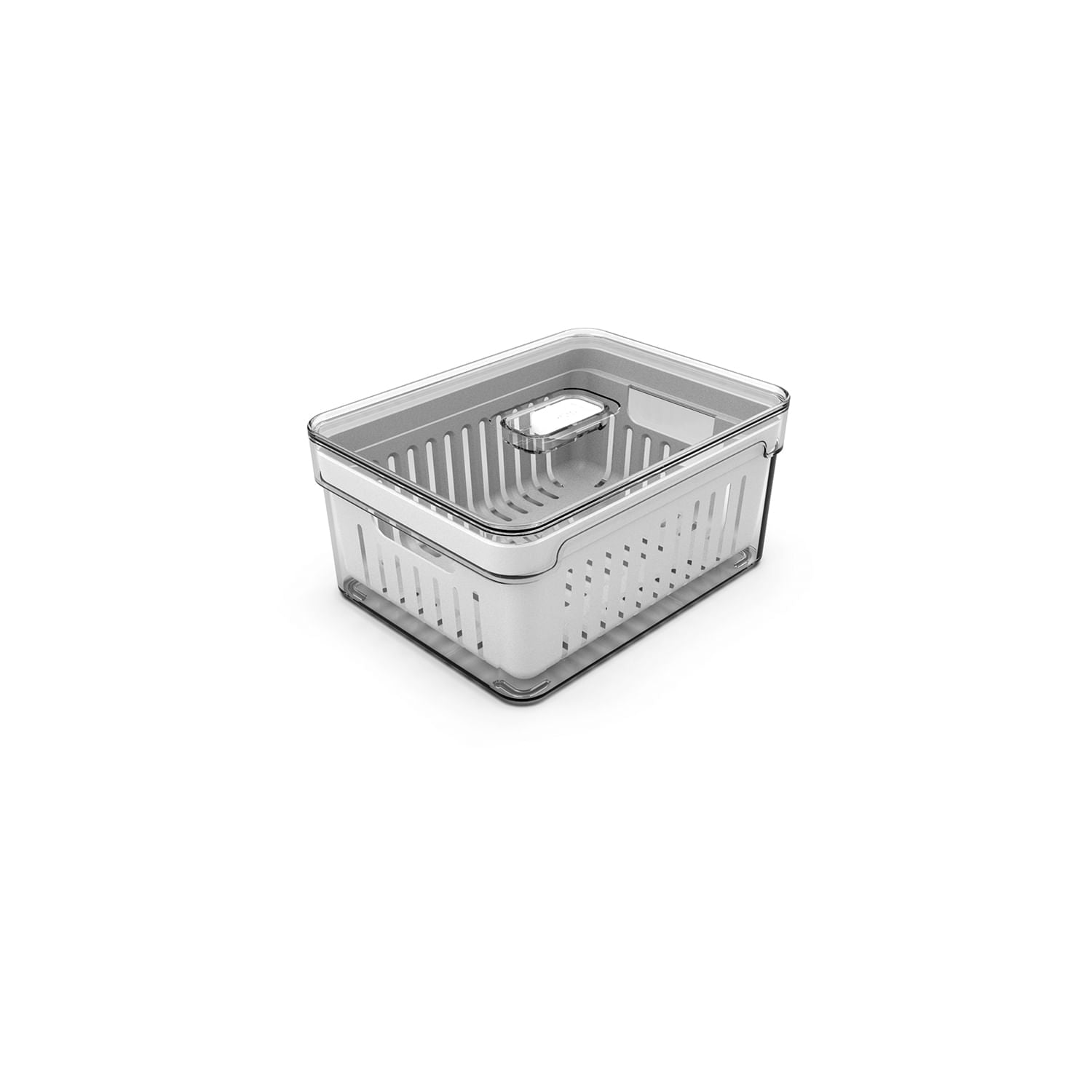 Organizador de geladeira com cesto Ou 2,2L Linha Clear Fresh