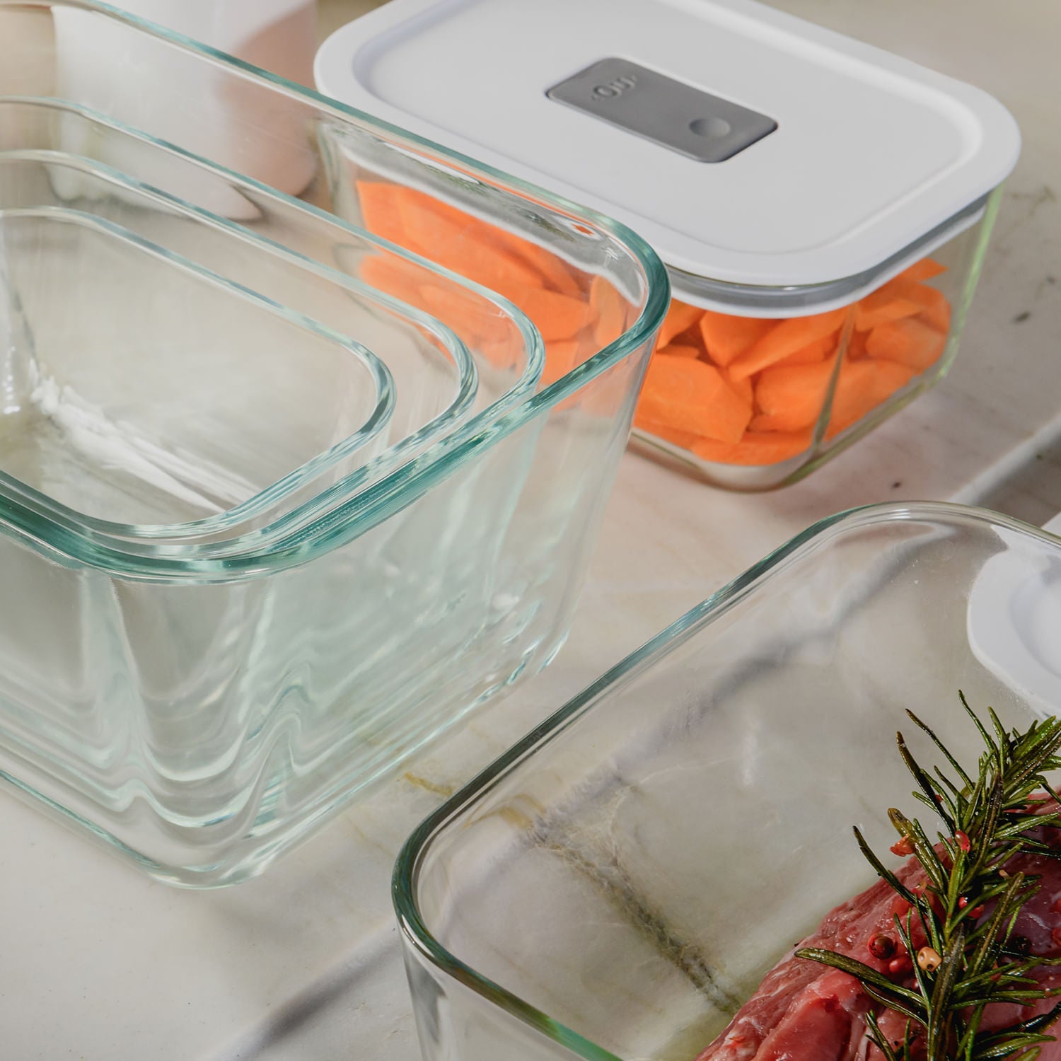 Pote de vidro hermético Ou 2,4L Linha Fresh Lock