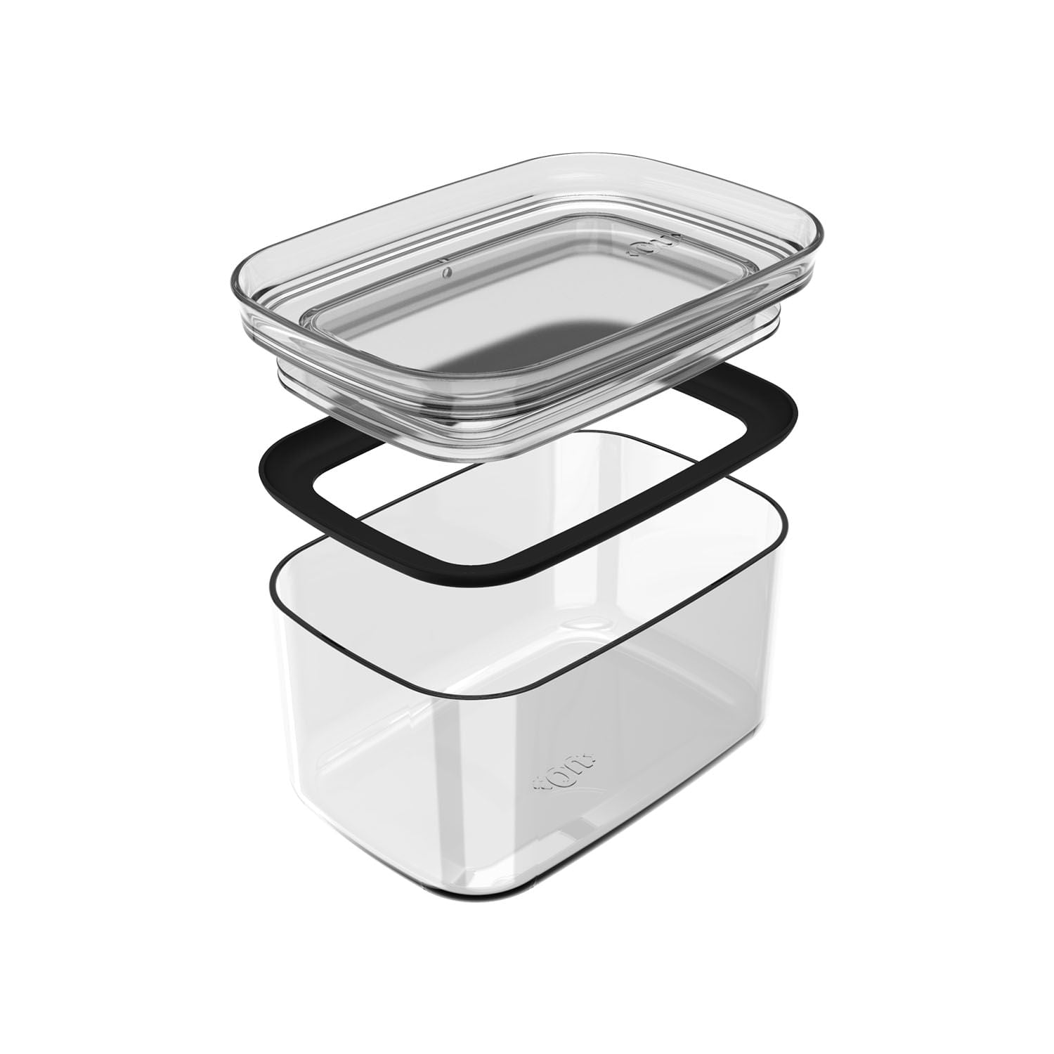 Pote hermético organizador retangular Ou 650ml Linha Block