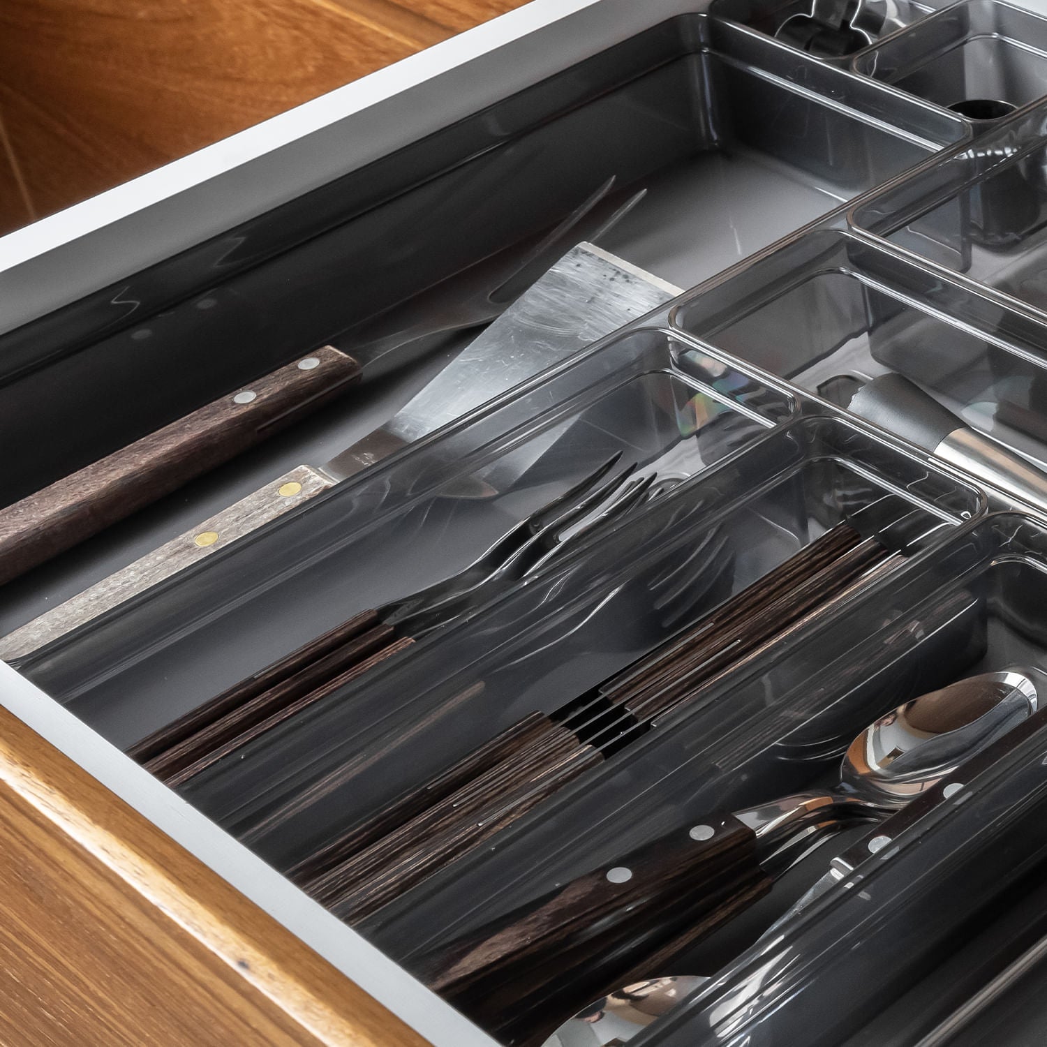 Organizador de gavetas Ou 37,5 x 15 x 5,6 Linha Clear