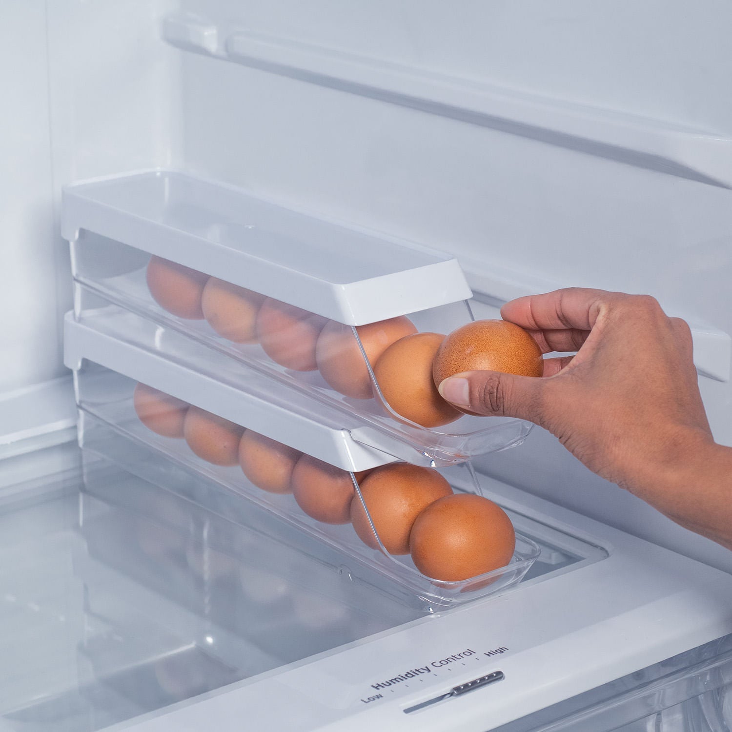Organizador de ovos roll Ou 7un Linha Clear Fresh
