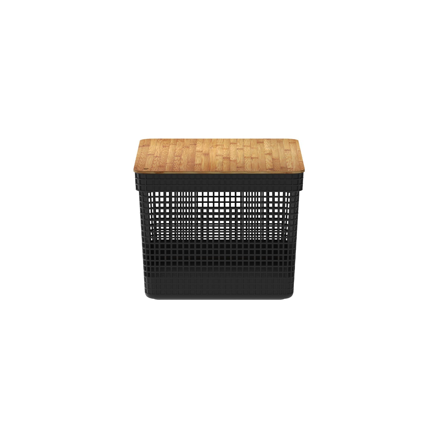 Cesto organizador Ou 20L com tampa de bambu Linha Grid