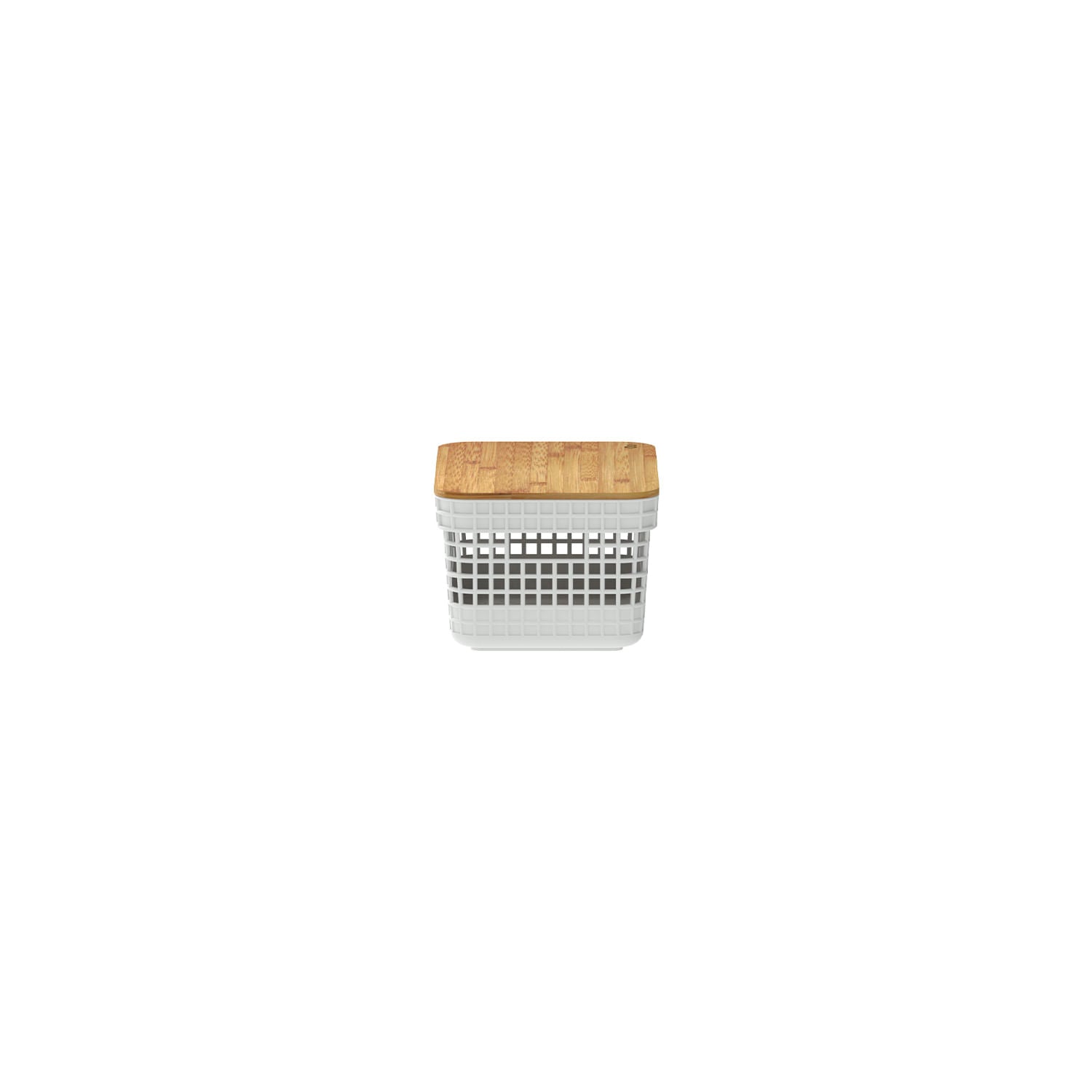 Cesto organizador Ou 2,5L com tampa de bambu Linha Grid