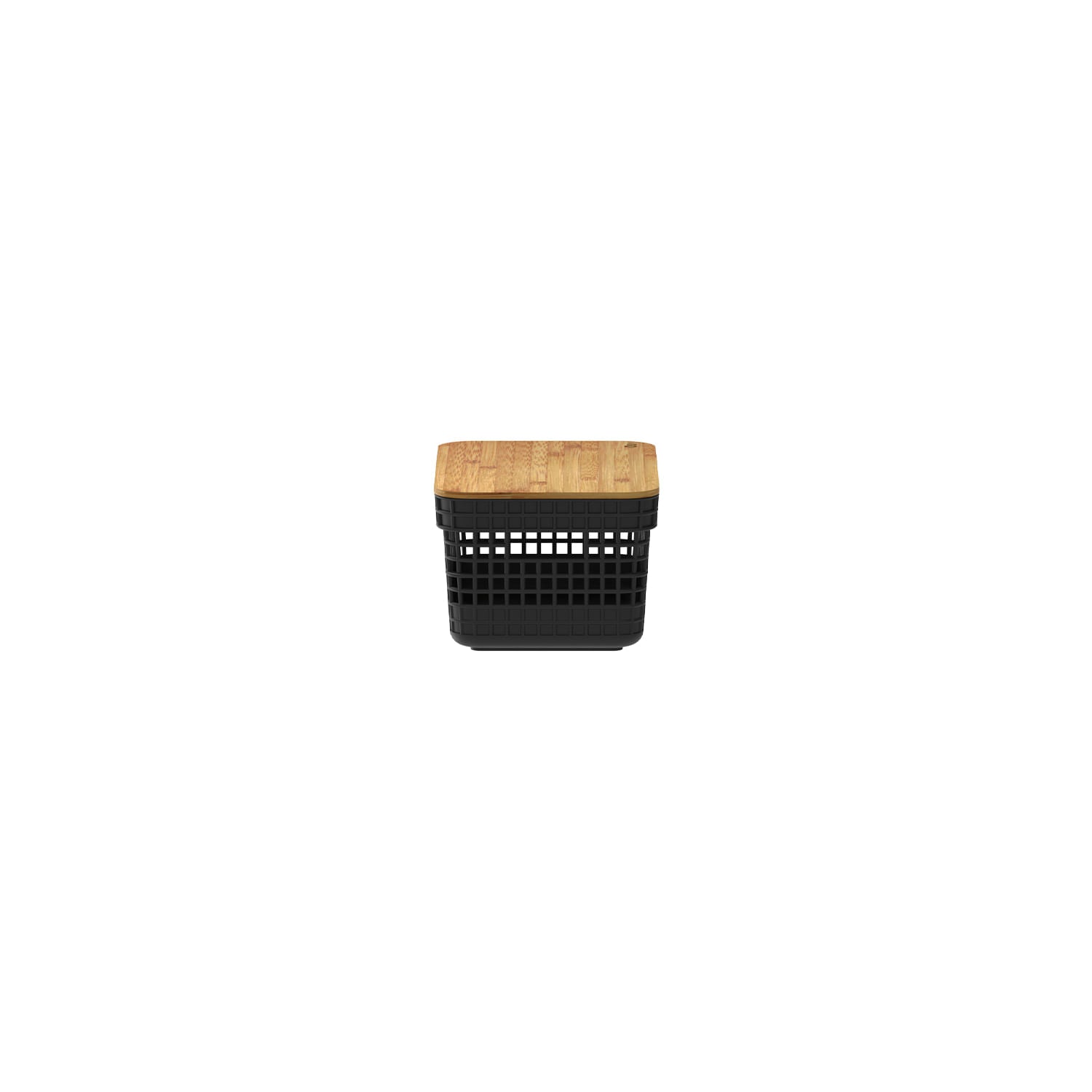 Cesto organizador Ou 2,5L com tampa de bambu Linha Grid