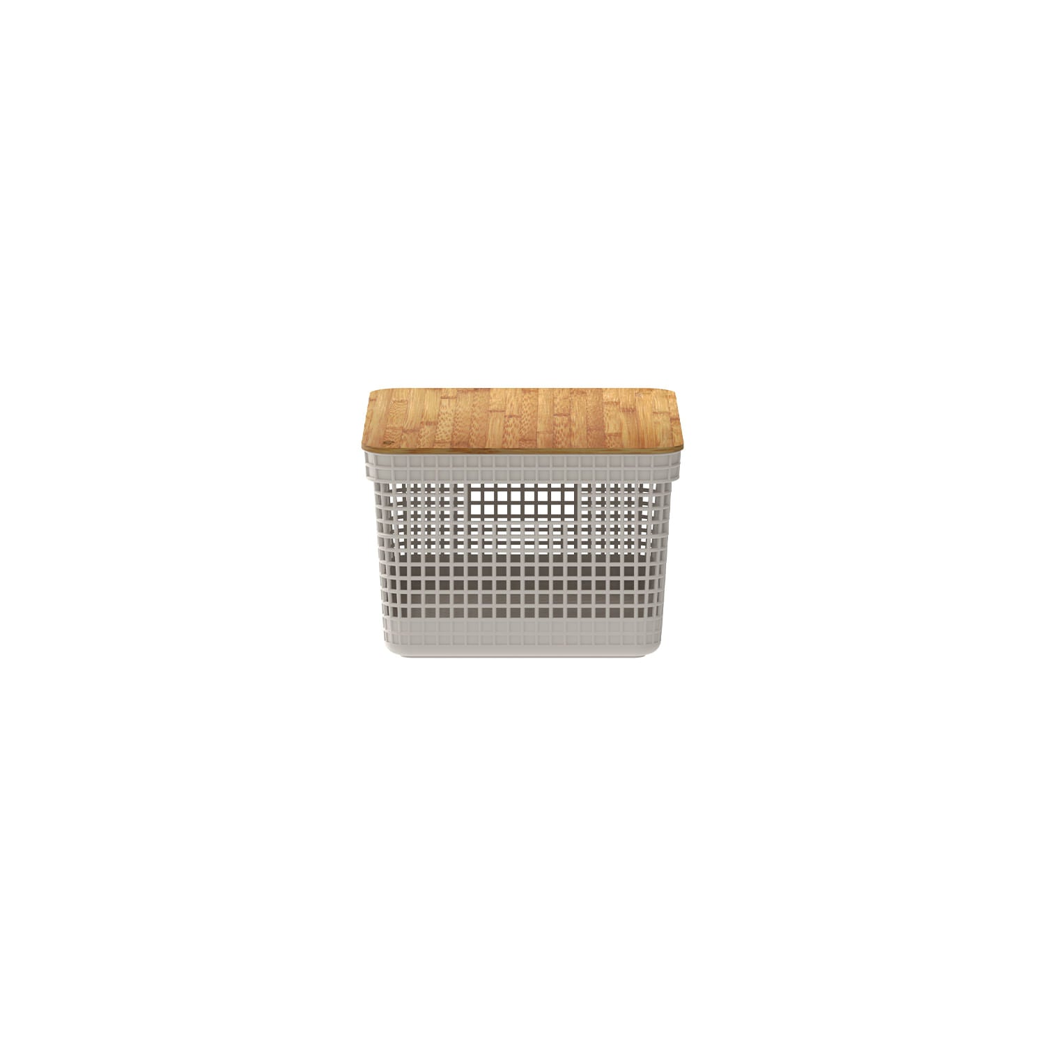Cesto organizador Ou 8L com tampa de bambu Linha Grid