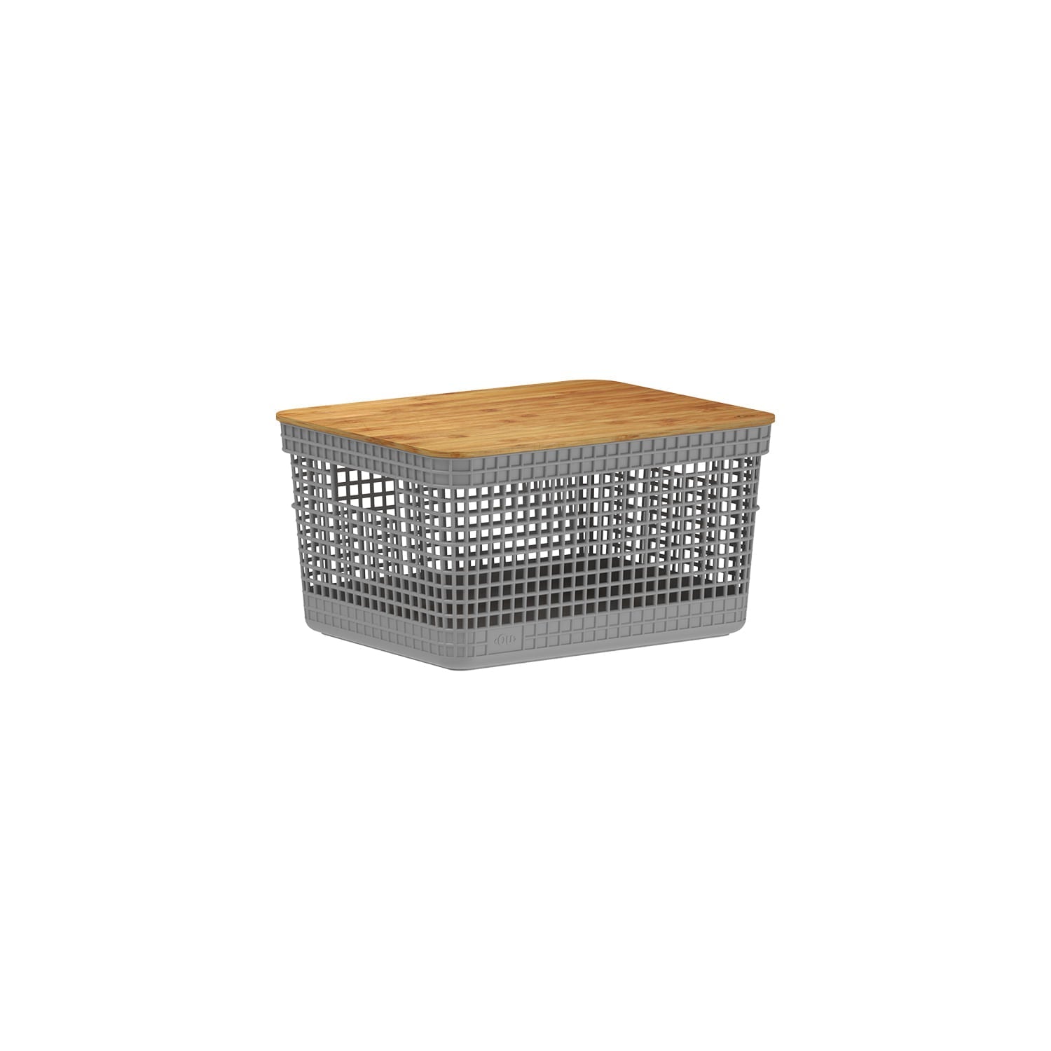 Cesto organizador Ou 8L com tampa de bambu Linha Grid
