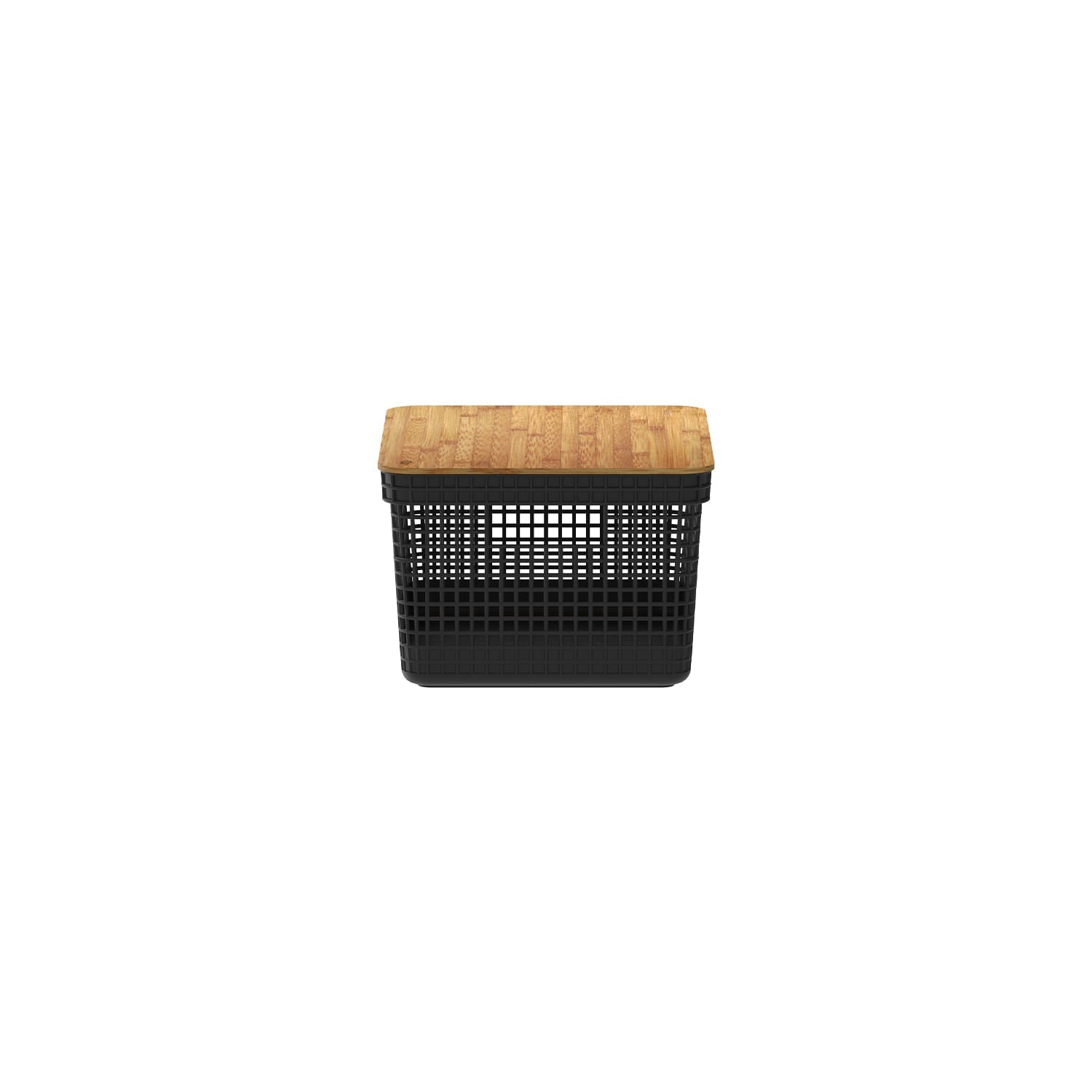 Cesto organizador Ou 8L com tampa de bambu Linha Grid