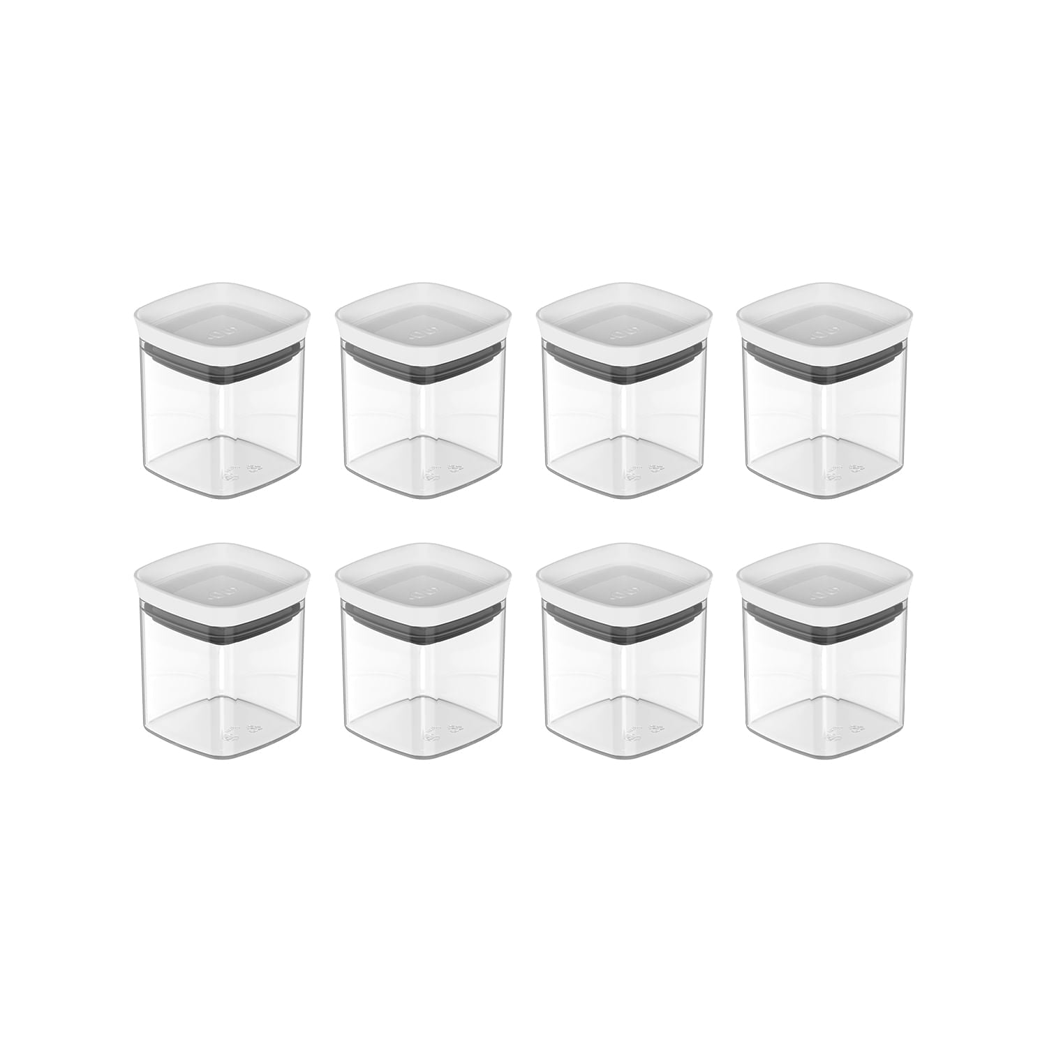 Kit de potes herméticos Ou 8 peças 150ml Linha Block