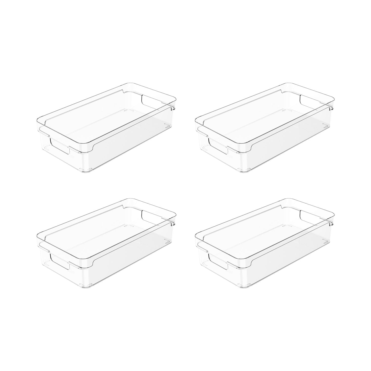 Kit de Organizador de Armários Ou 4 Peças 30x15x7 Linha Clear