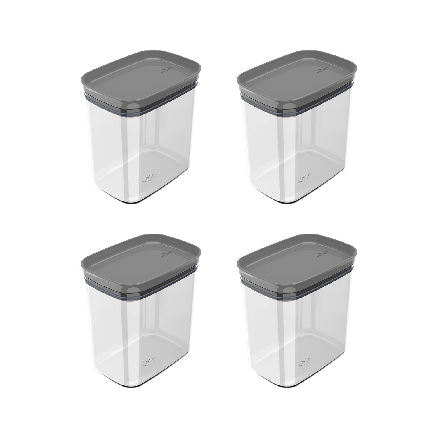 Kit de potes herméticos Ou 4 peças 1,5L Linha Block