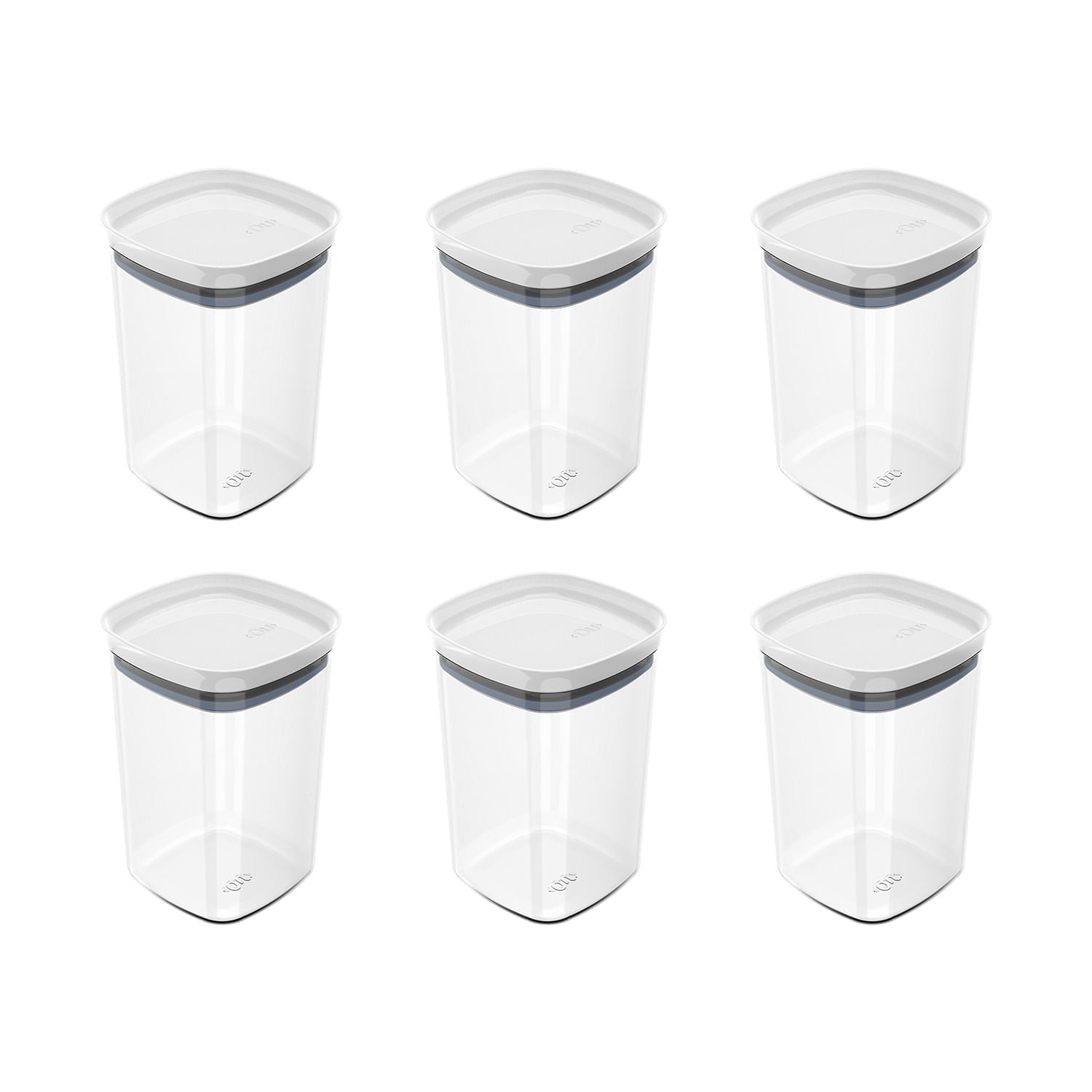 Kit de potes herméticos Ou 6 peças 1L Linha Block