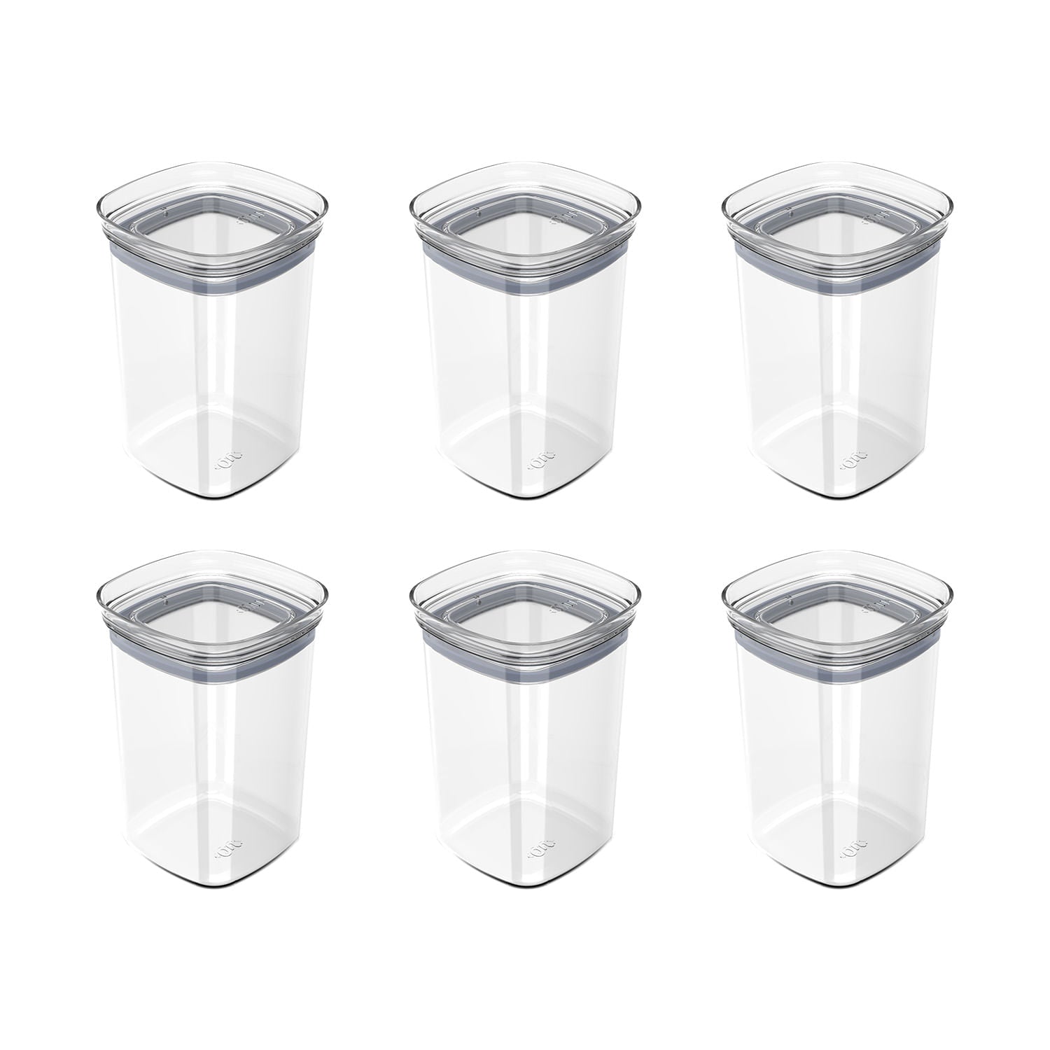 Kit de potes herméticos Ou 6 peças 1L Linha Block