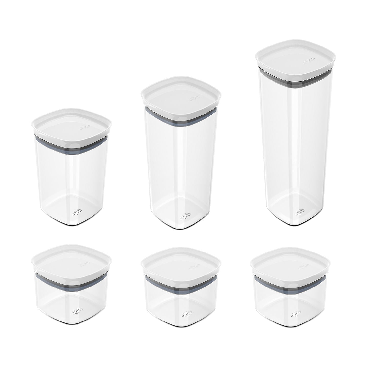 Kit de potes herméticos modular Ou 6 peças Linha Block