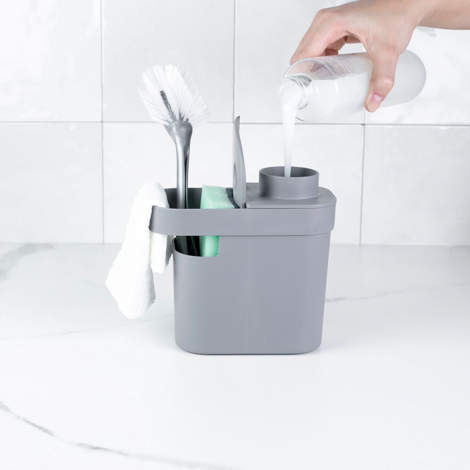 Dispenser para detergente e organizador de pia Ou 650ml Linha Trium
