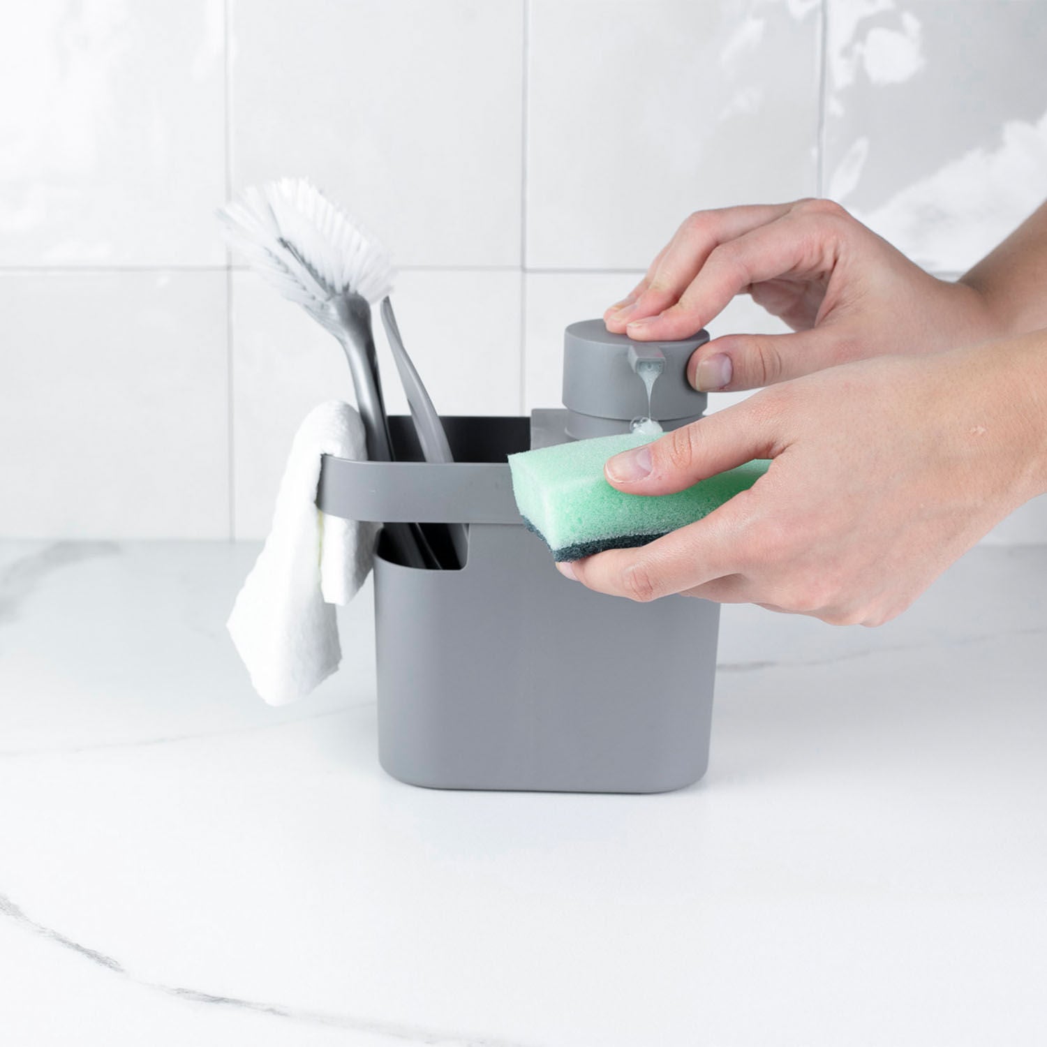 Dispenser para detergente e organizador de pia Ou 650ml Linha Trium