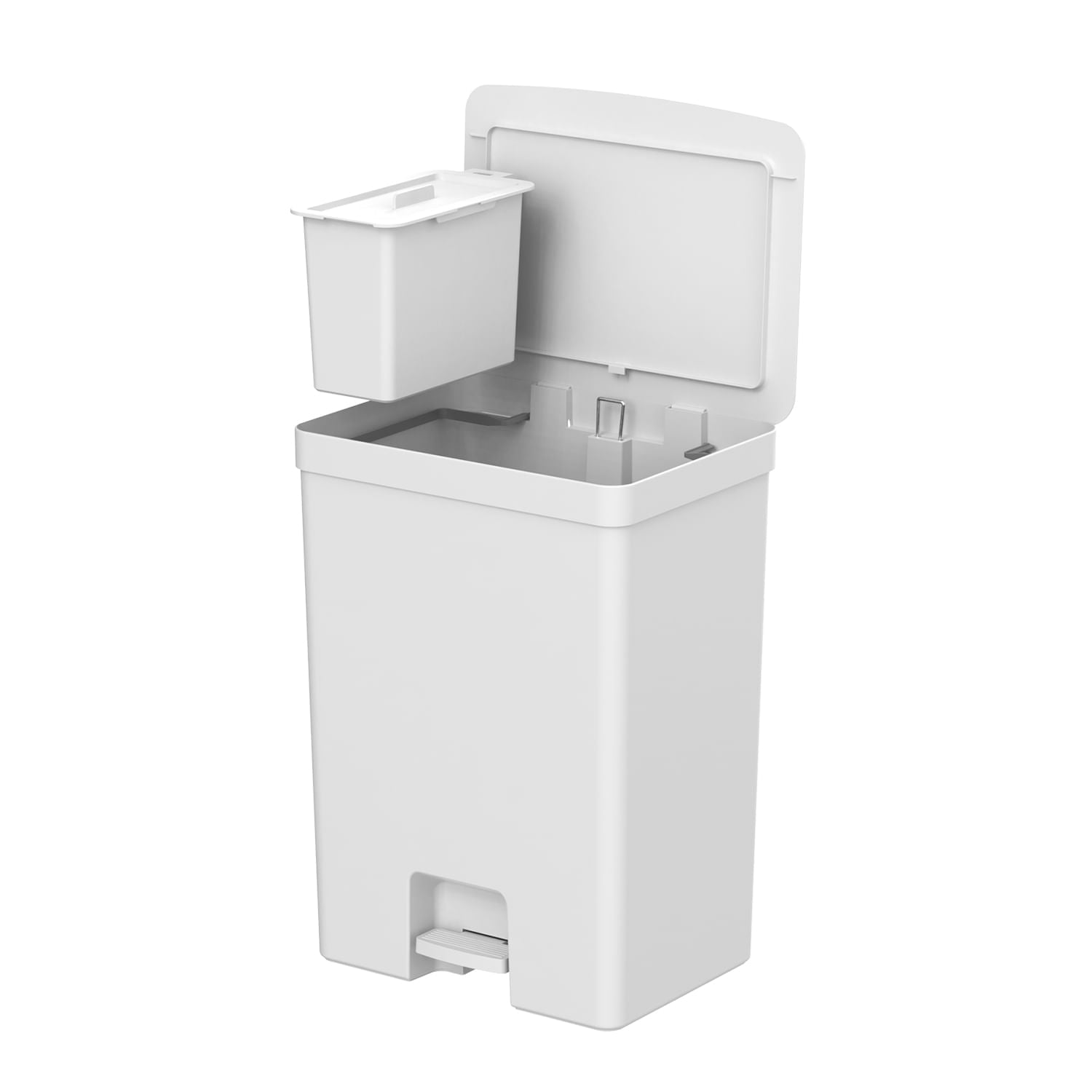 Lixeira com pedal Ou 46L + 4L Linha Trium