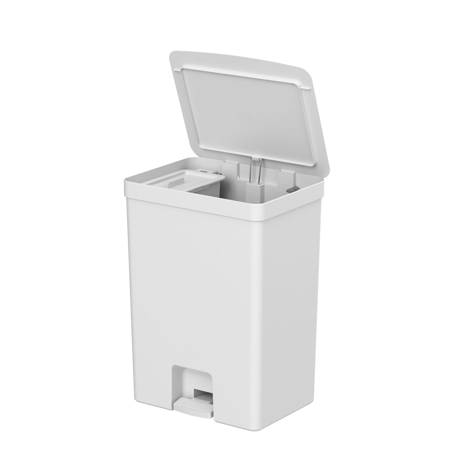 Lixeira com pedal Ou 46L + 4L Linha Trium