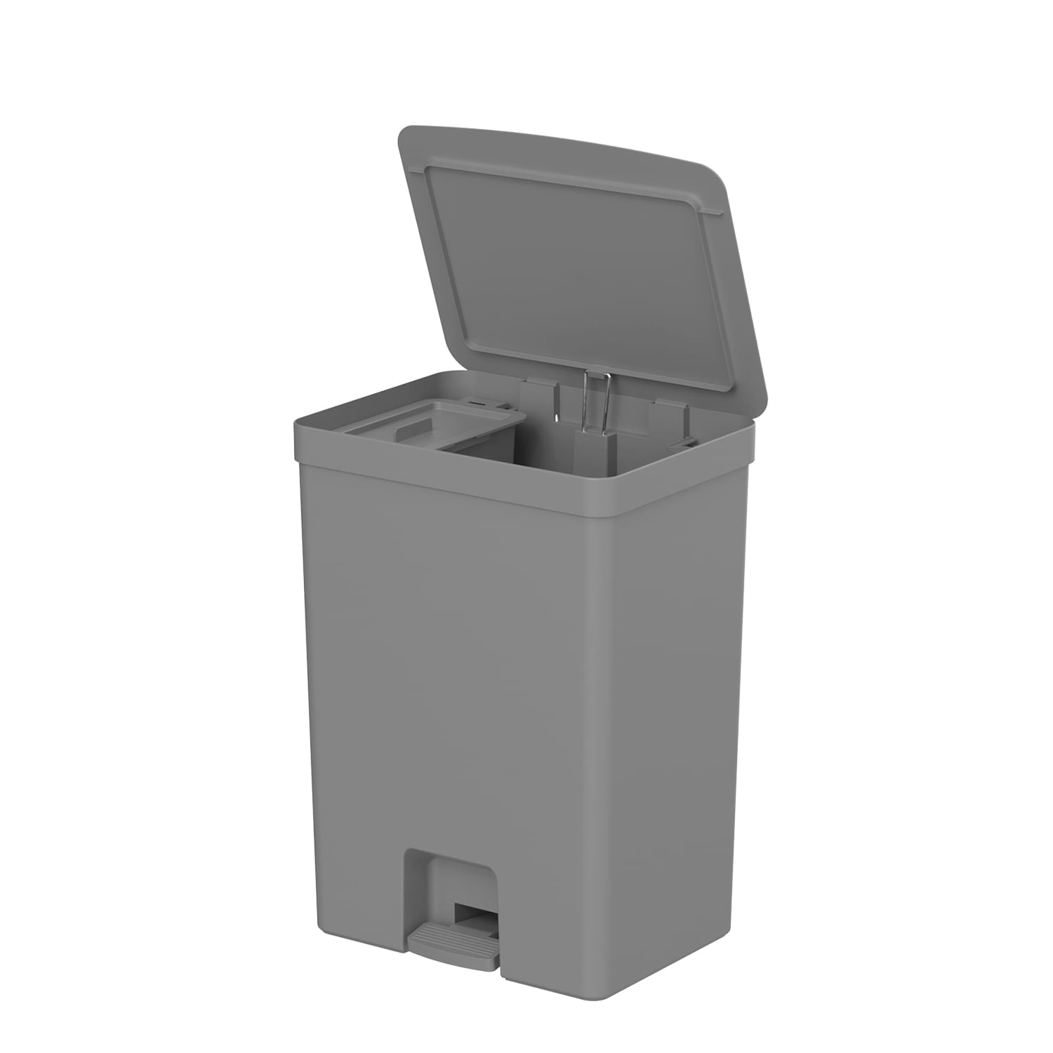 Lixeira com pedal Ou 46L + 4L Linha Trium