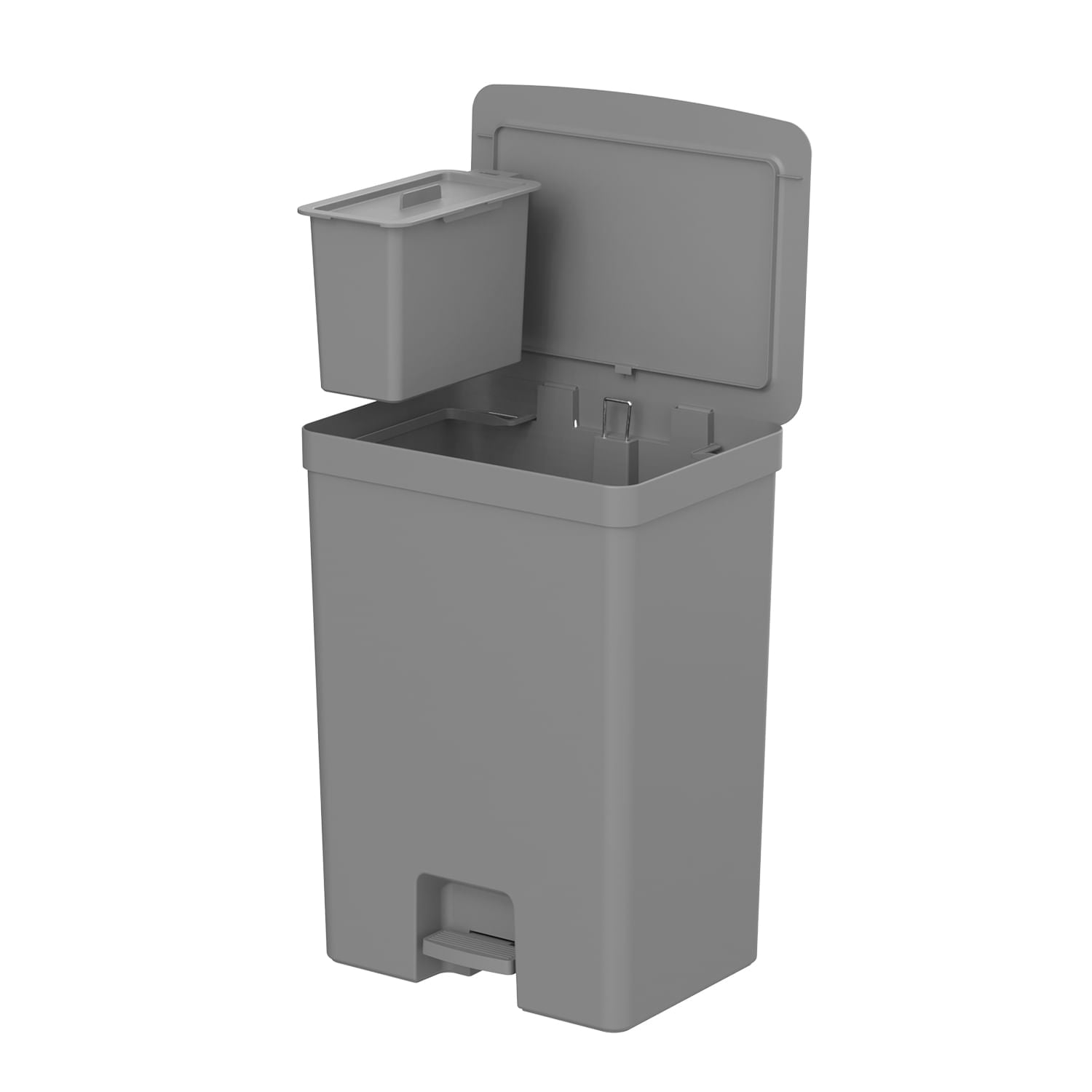 Lixeira com pedal Ou 46L + 4L Linha Trium