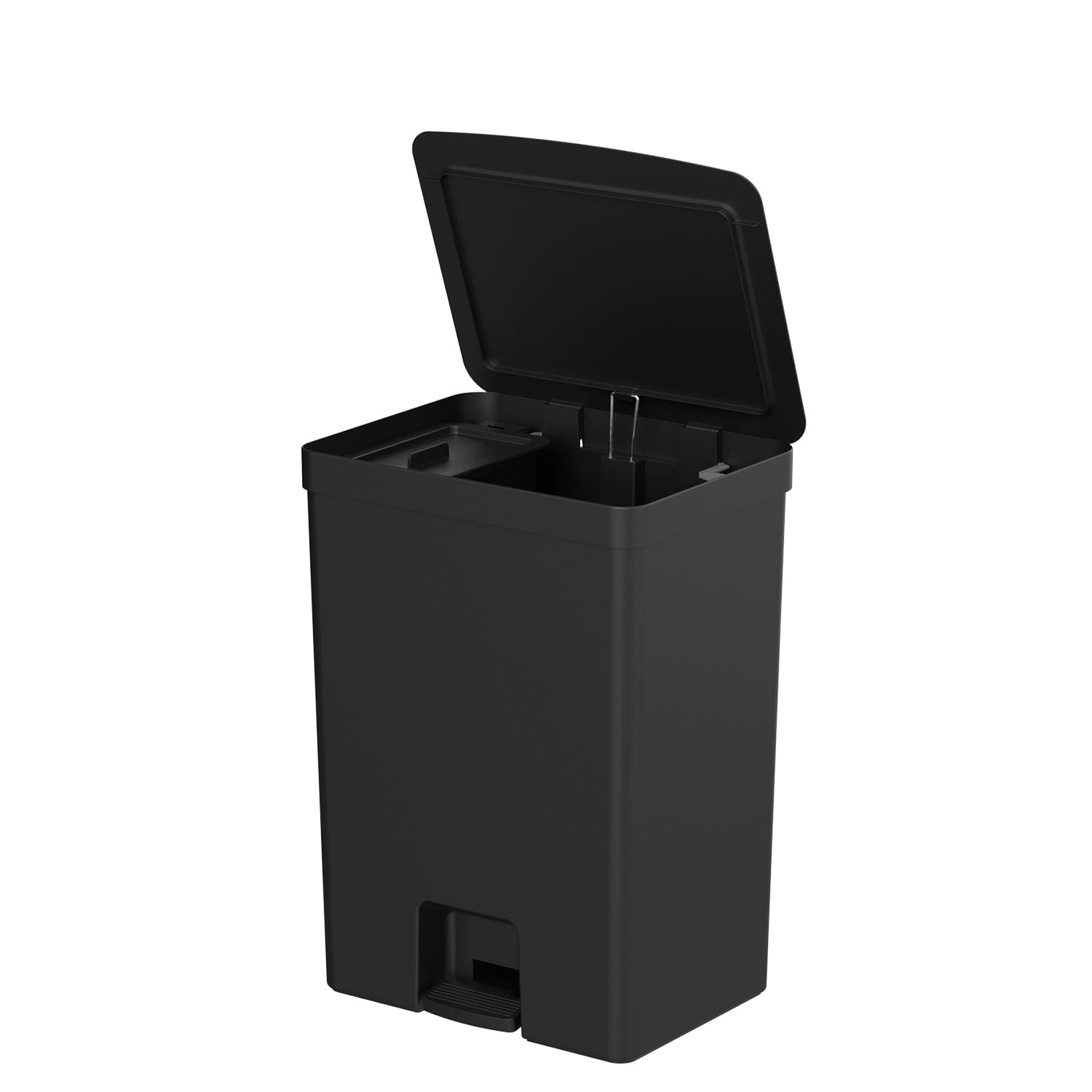 Lixeira com pedal Ou 46L + 4L Linha Trium