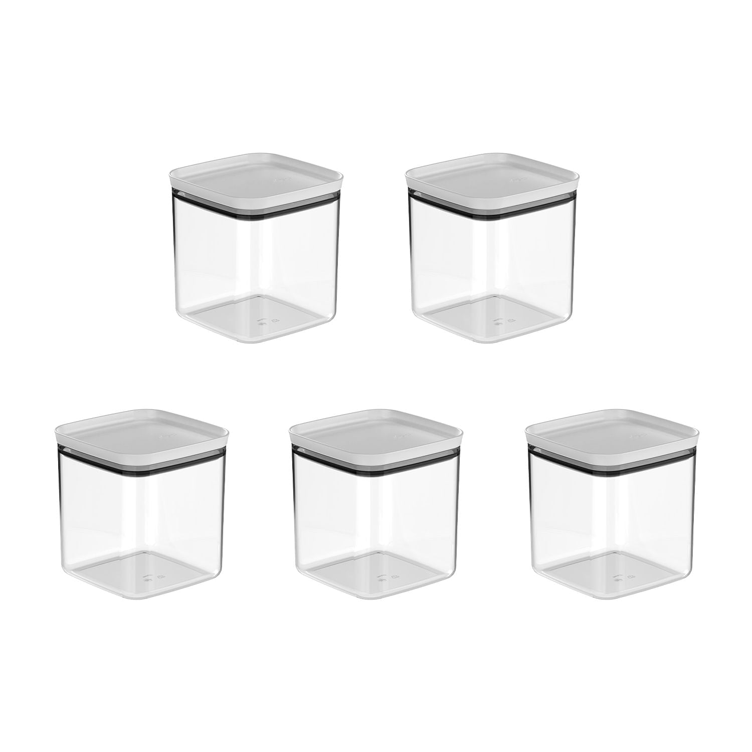 Kit de potes herméticos Ou 5 peças 2,3L Linha Block