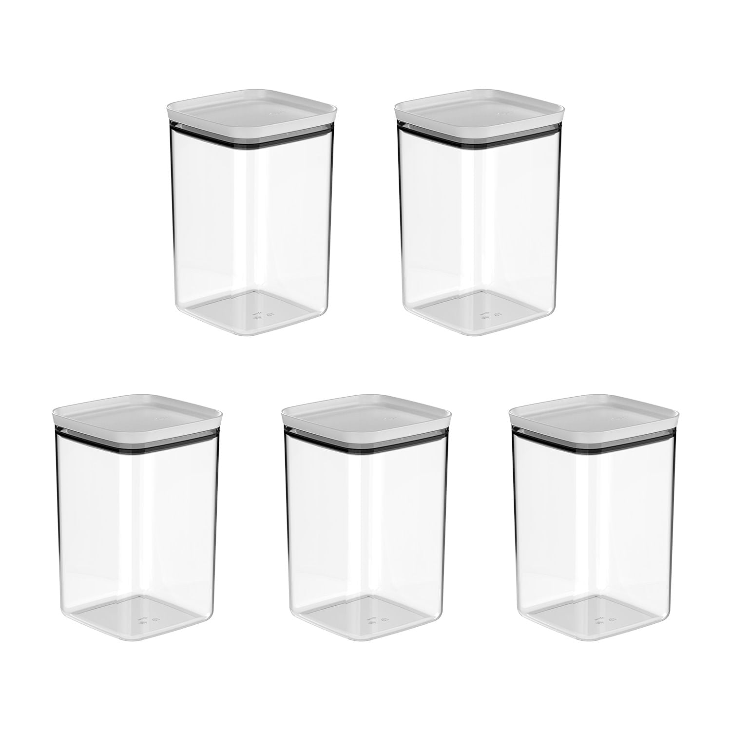 Kit de potes herméticos Ou 5 peças 3,5L Linha Block