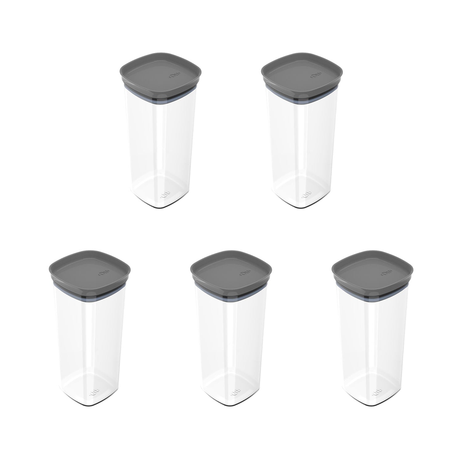 Kit de potes herméticos Ou 5 peças 1,5L Linha Block