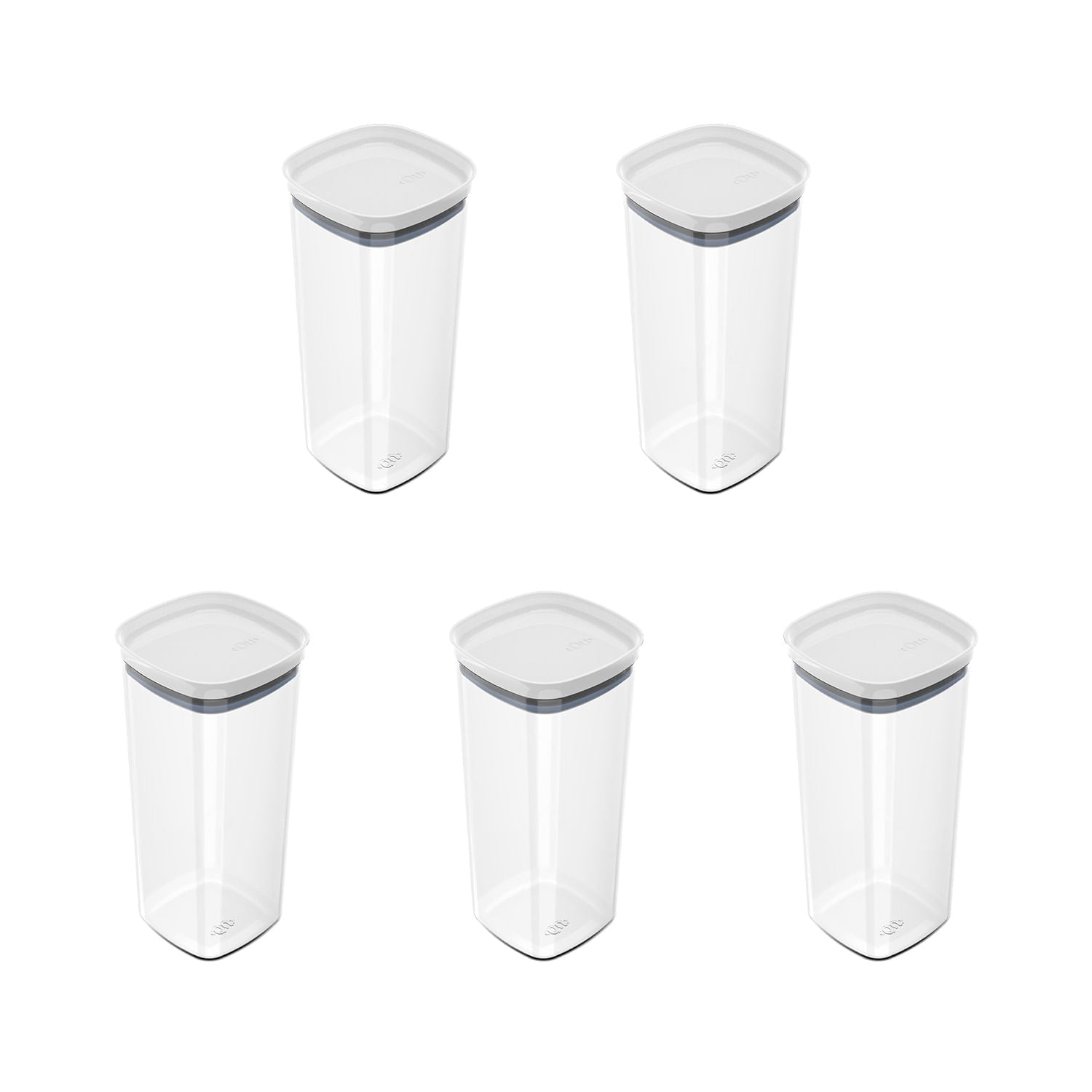 Kit de potes herméticos Ou 5 peças 1,5L Linha Block