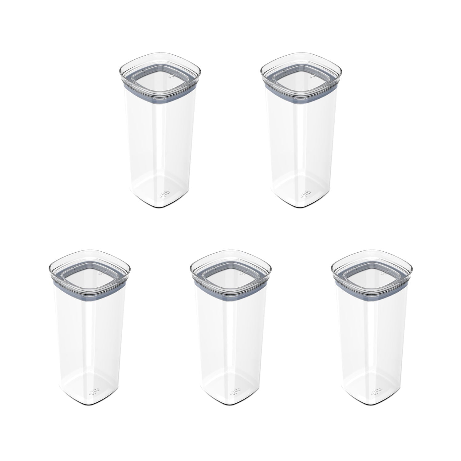 Kit de potes herméticos Ou 5 peças 1,5L Linha Block