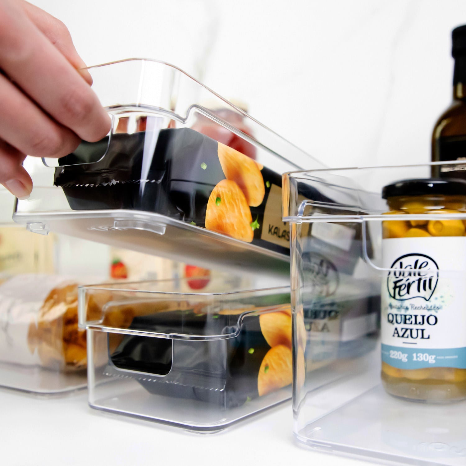 Organizador de armários Ou 1,9L Linha Clear