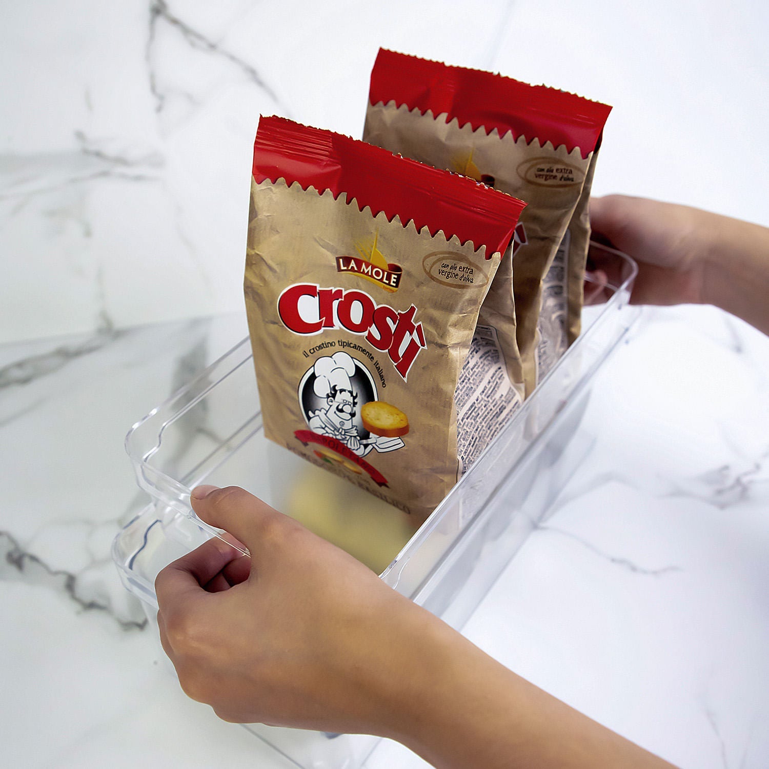 Organizador de armários Ou 6,8L Linha Clear