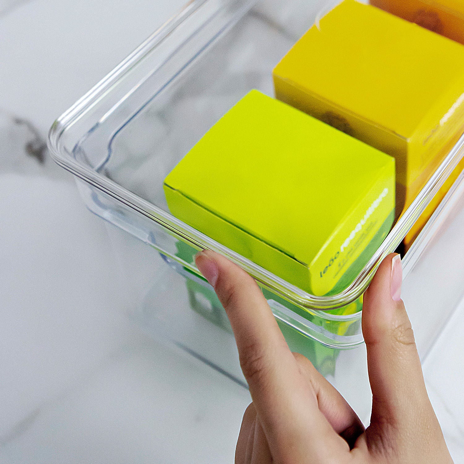 Organizador de armários com tampa Ou 5L Linha Clear