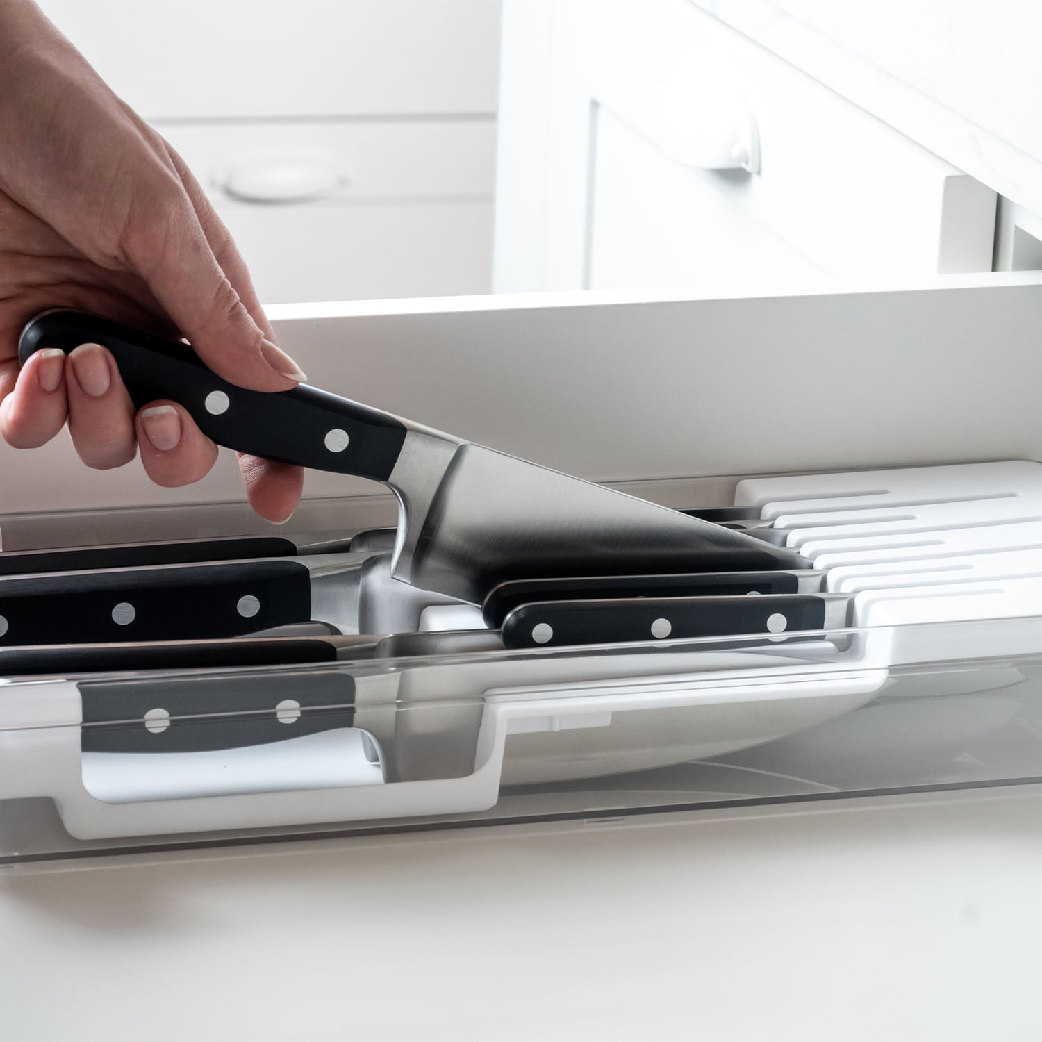 Organizador de facas Ou Linha Clear