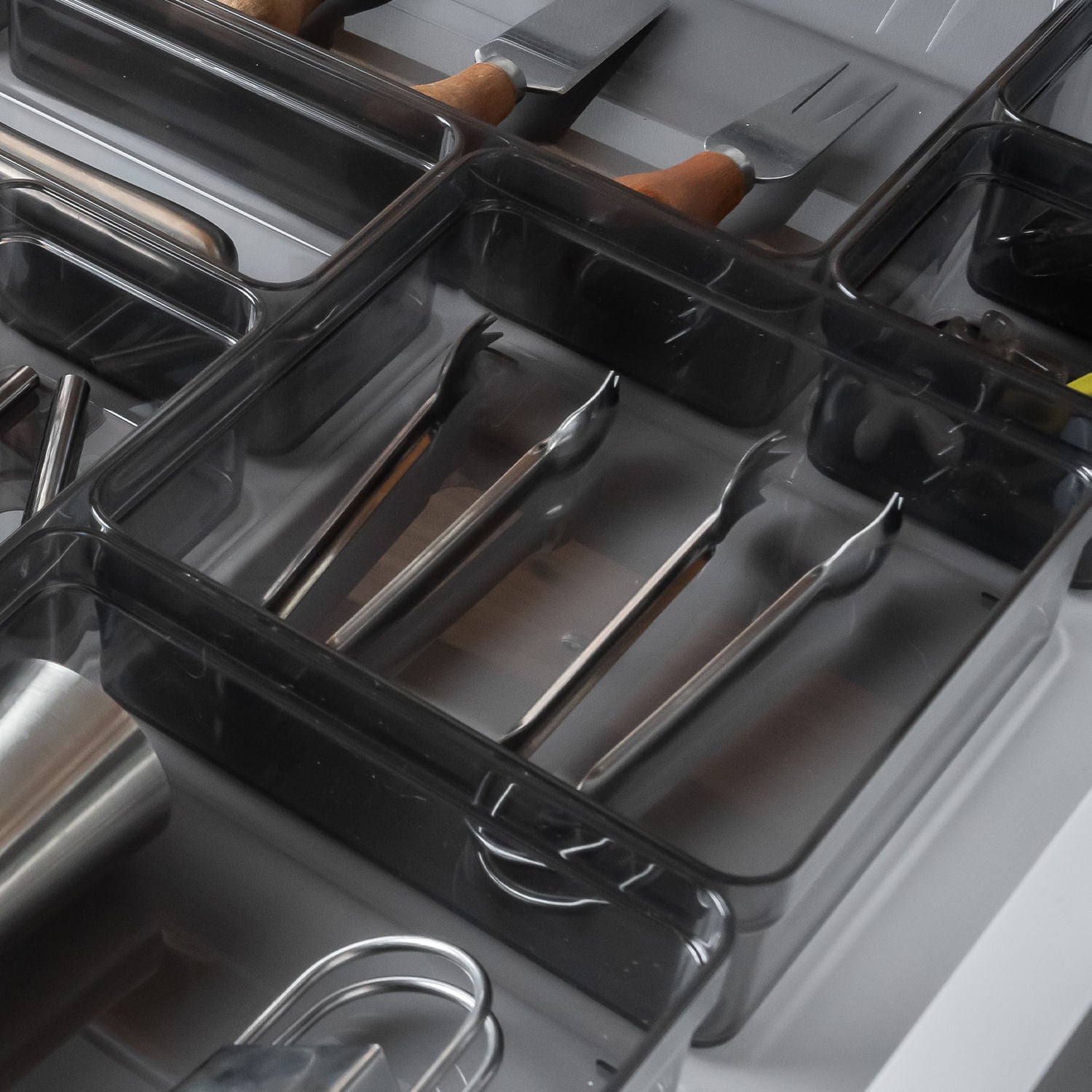 Organizador de gavetas  Ou 15 x 15 x 5,6 Linha Clear