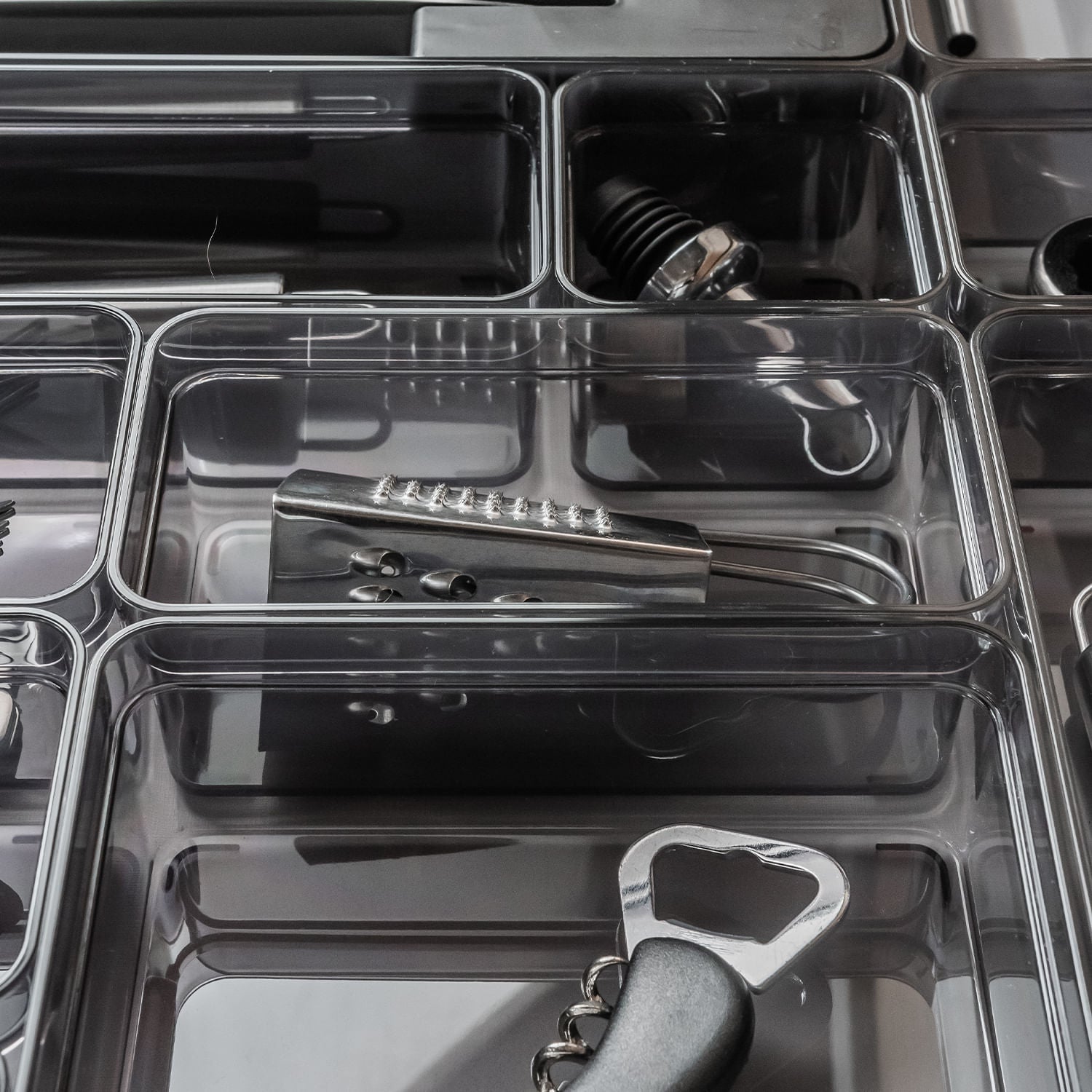 Organizador de gavetas Ou 15 x 7,5 x 5,6 Linha Clear