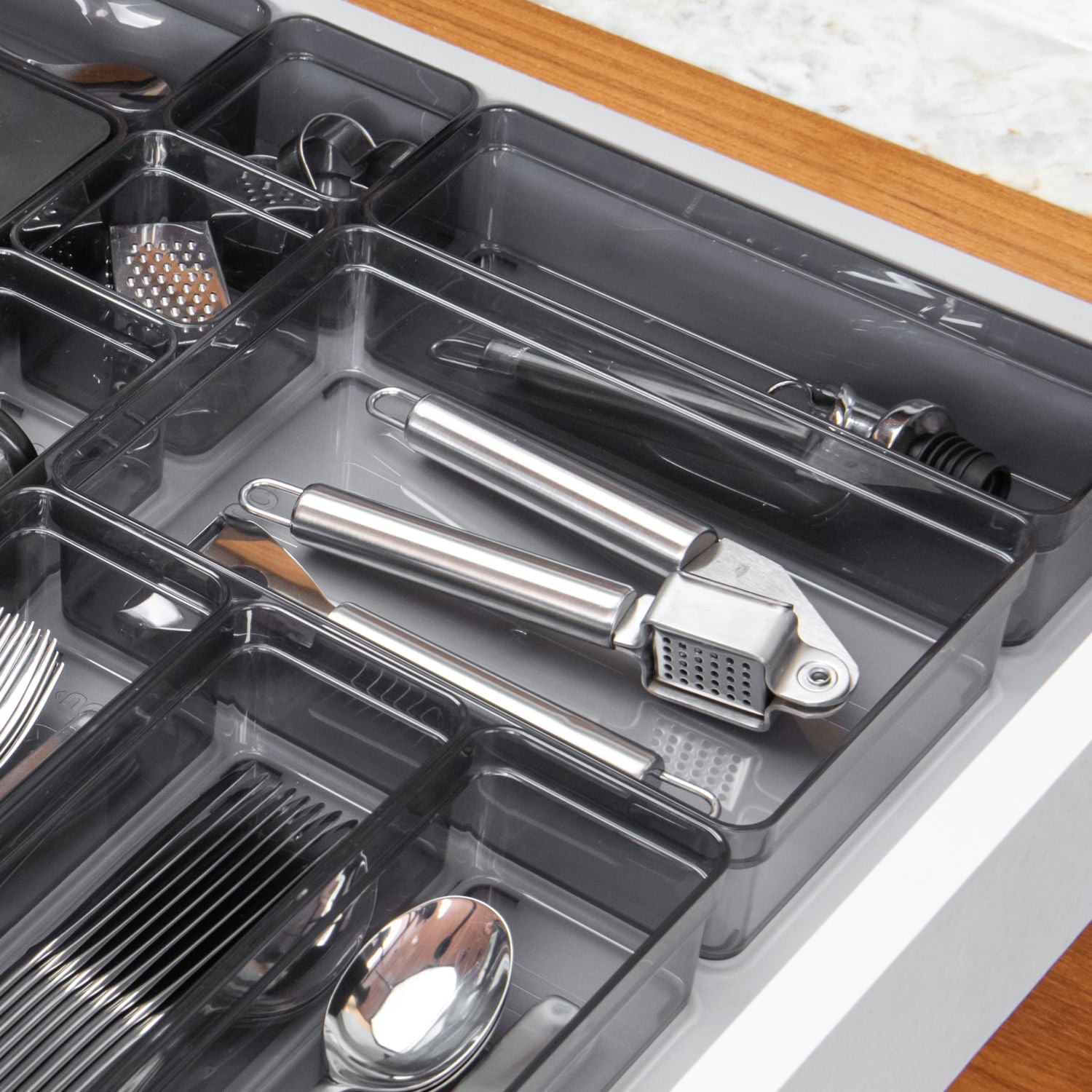 Organizador de gavetas Ou 22,5 x 15 x 5,6 Linha Clear